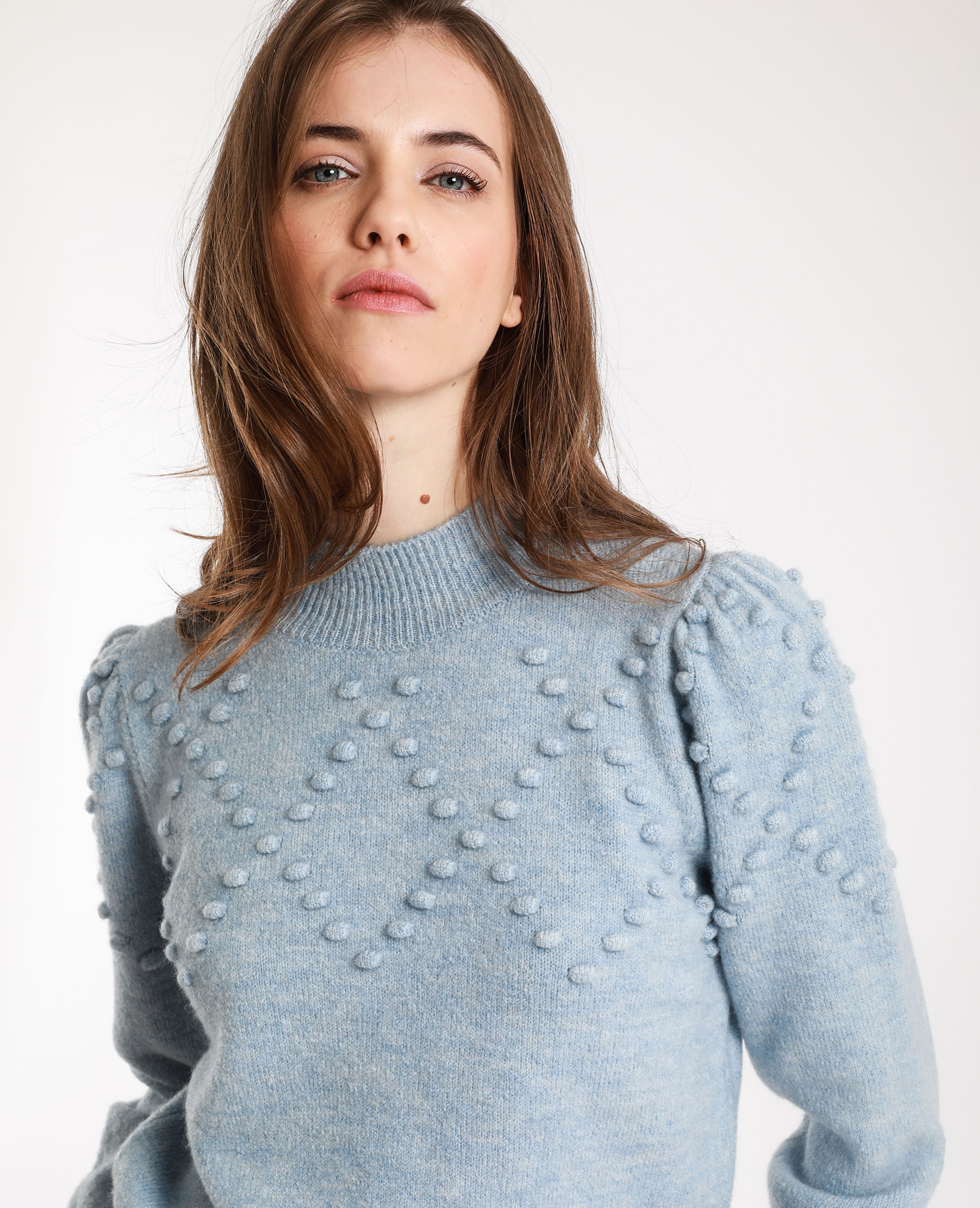 Pull fantaisie bleu ciel - Pimkie