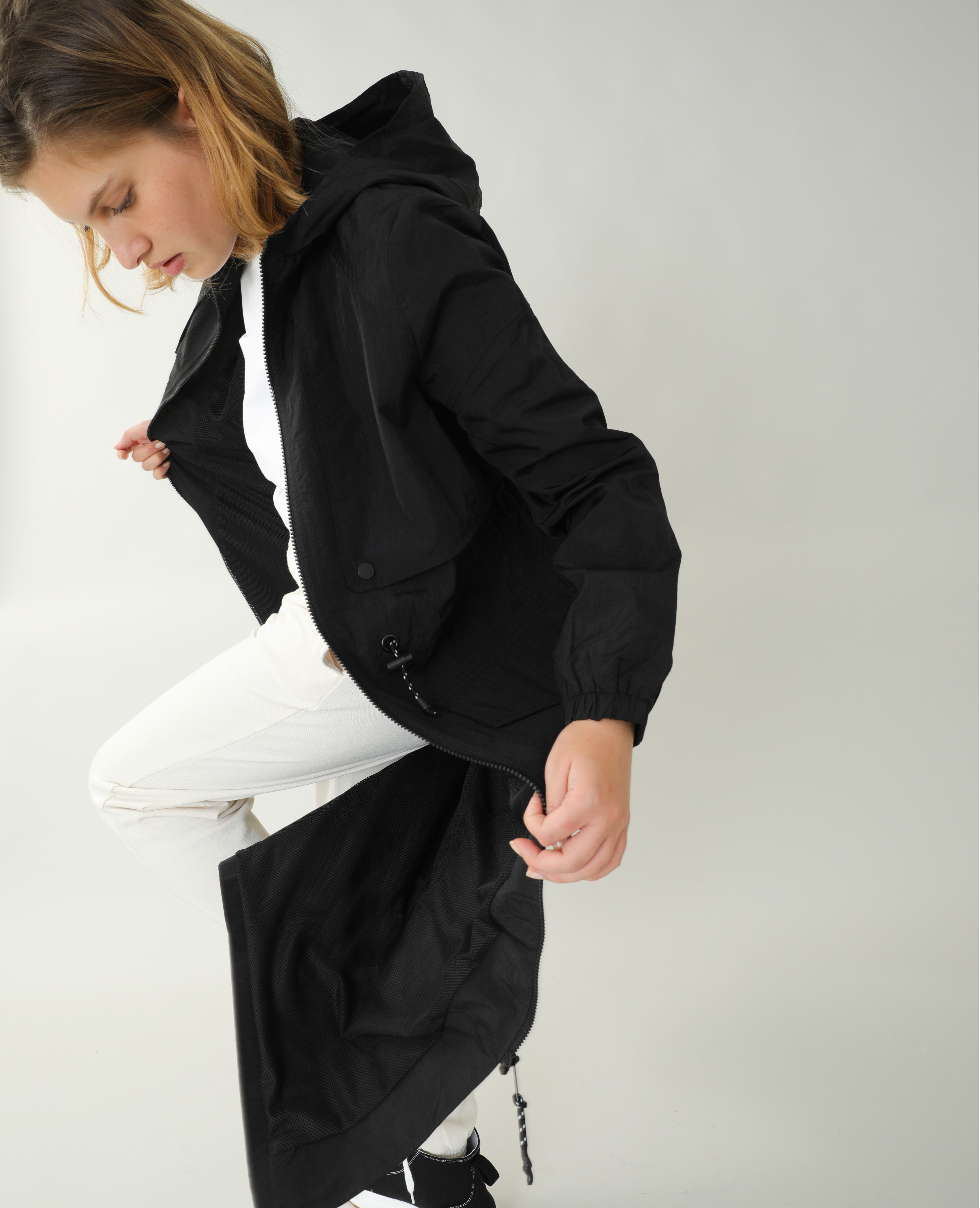 Manteau long coupe vent