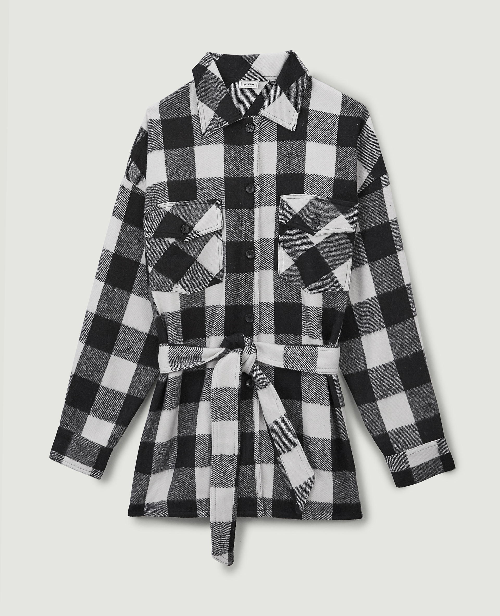 Surchemise avec ceinture à nouer noir - Pimkie