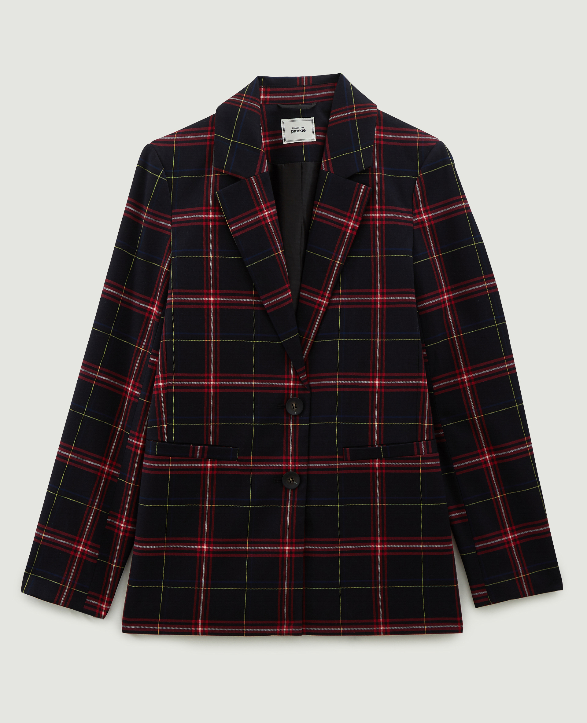 Blazer tartan noir - Pimkie