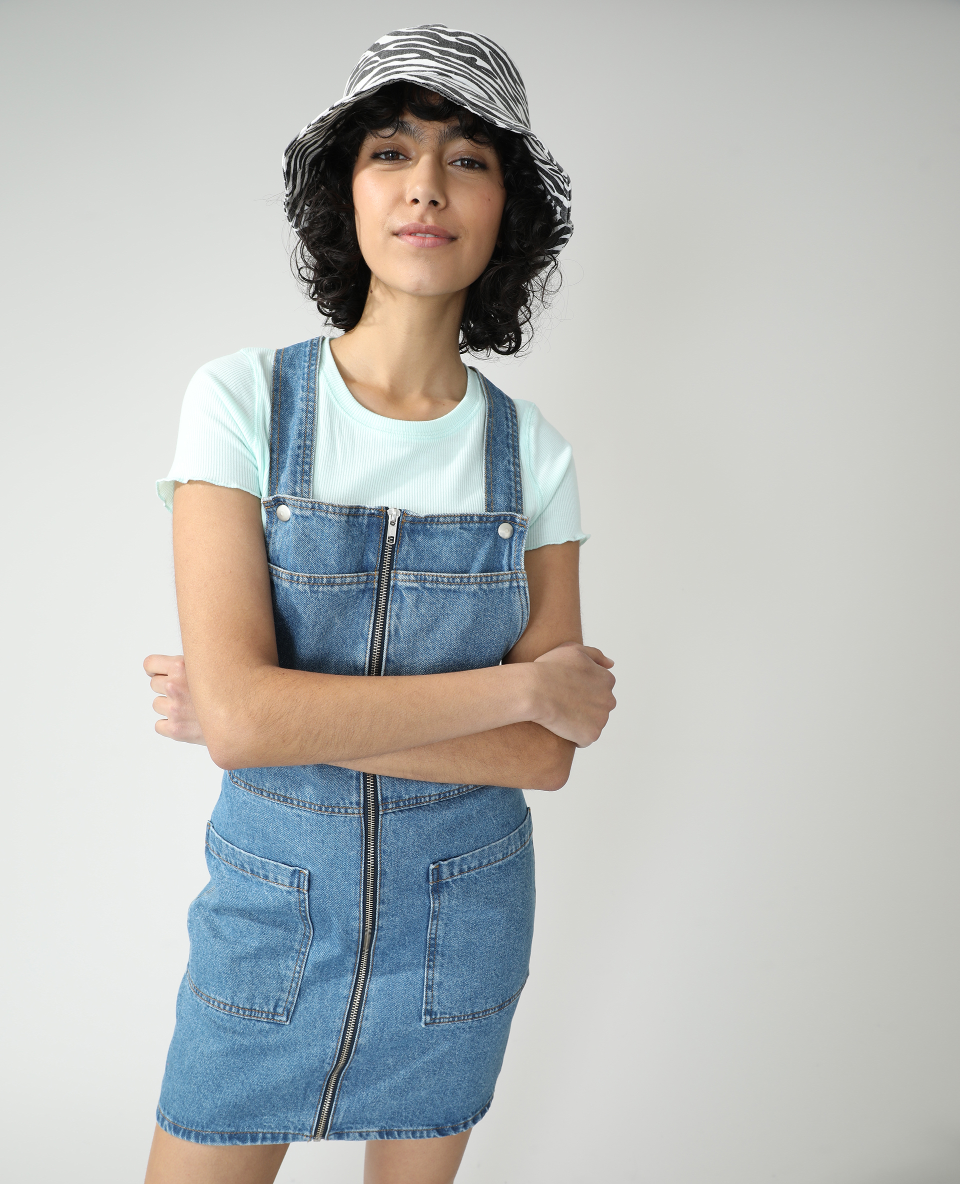 Robe salopette en jean