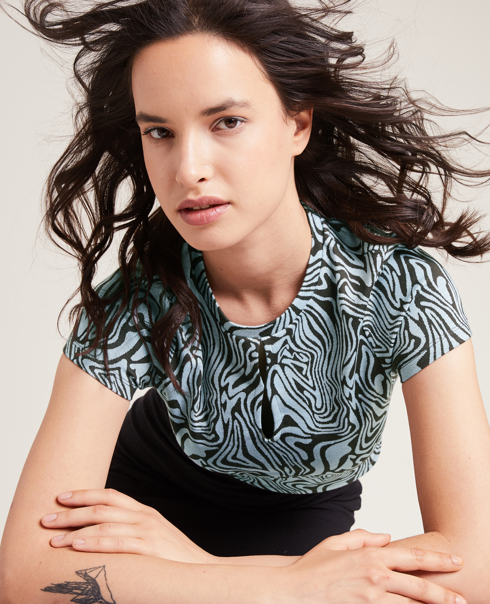 Top en maille bleu clair - Pimkie