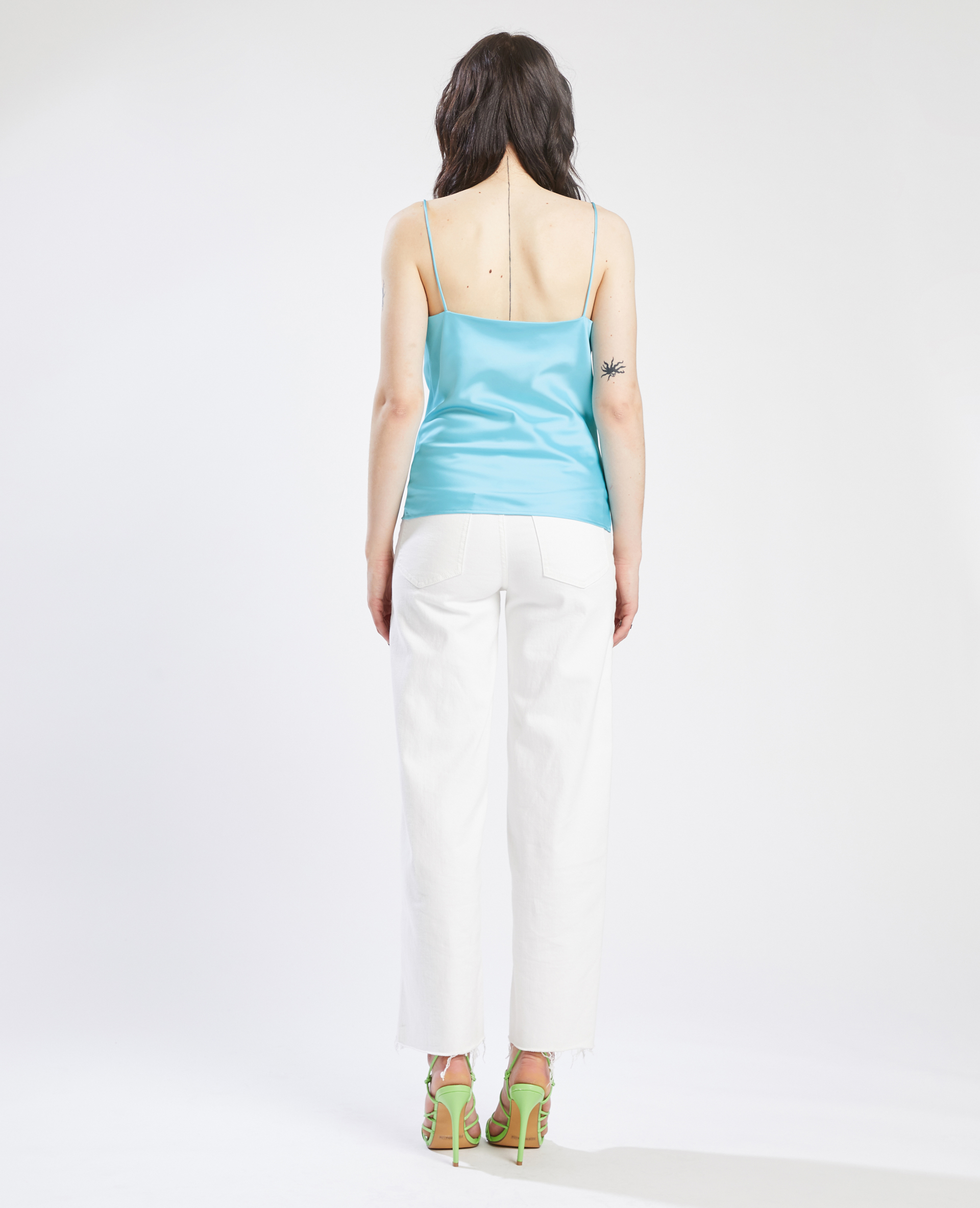 Top satiné à bretelles bleu - Pimkie