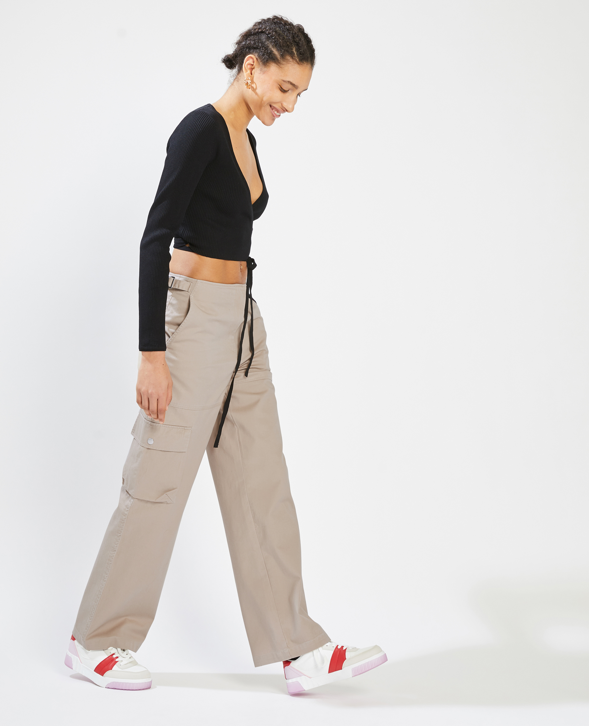 Pantalon large taille basse 2025