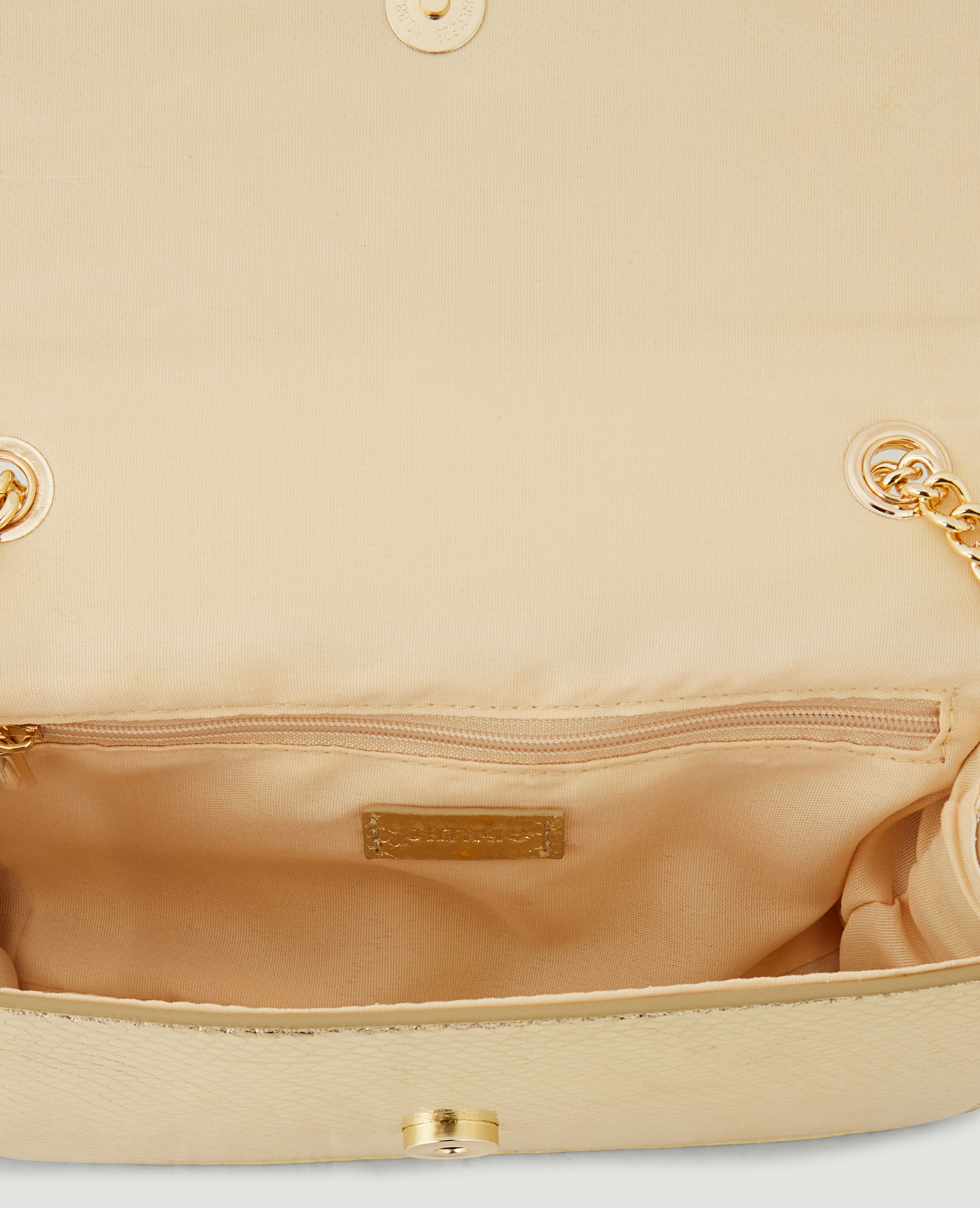 Sac rigide effet serpent doré - Pimkie