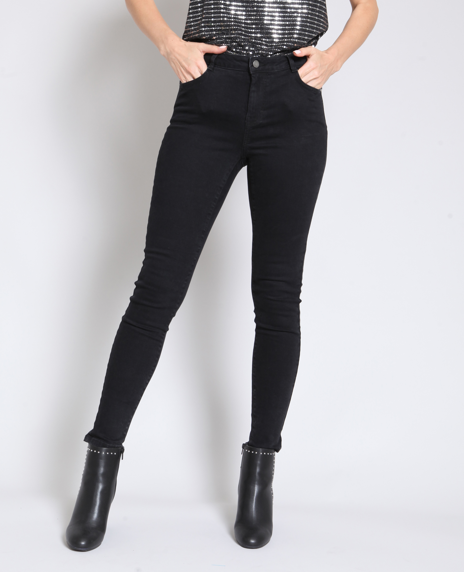 Jean skinny mid waist noir - Pimkie