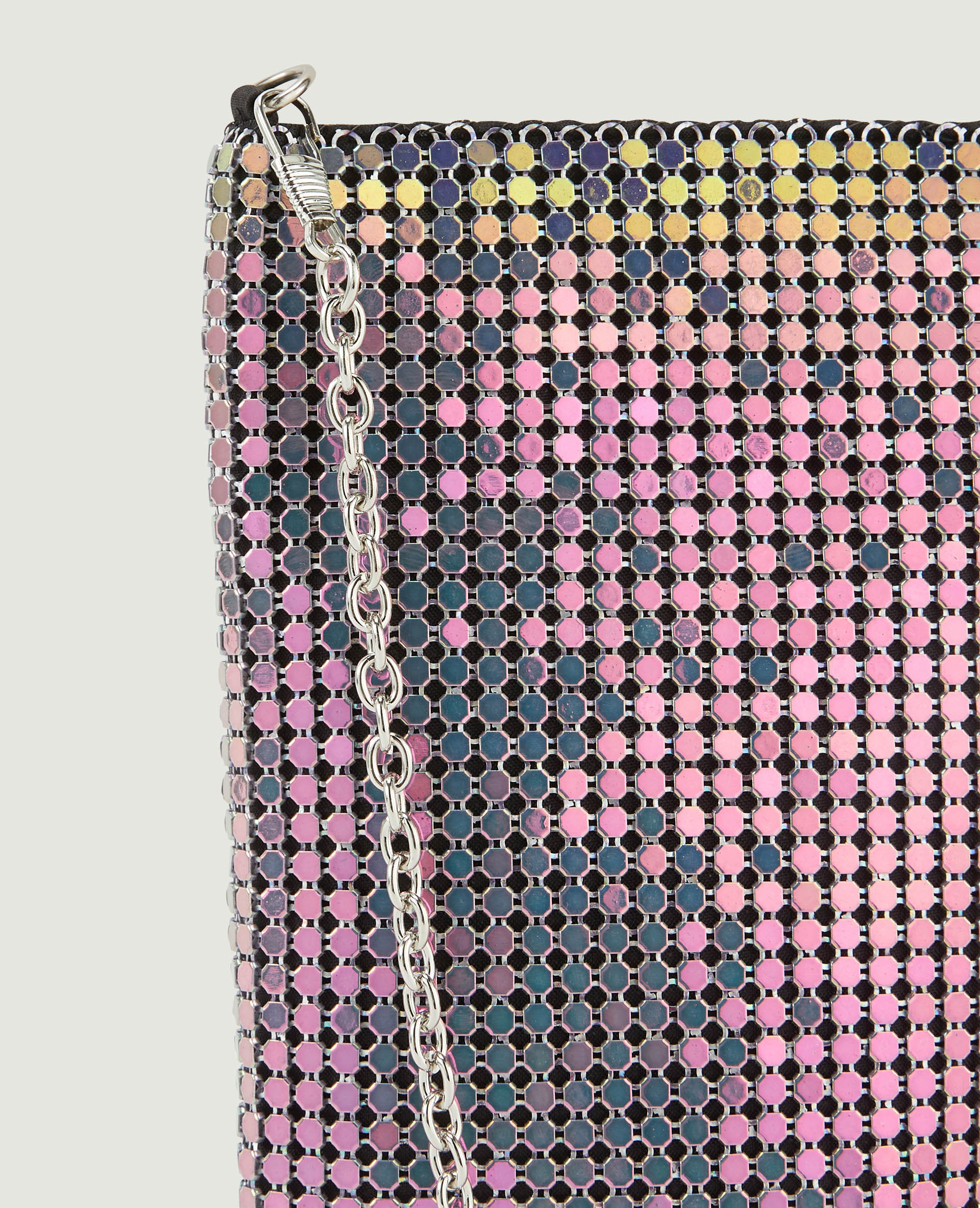Sac téléphone en maille métallique argenté - Pimkie