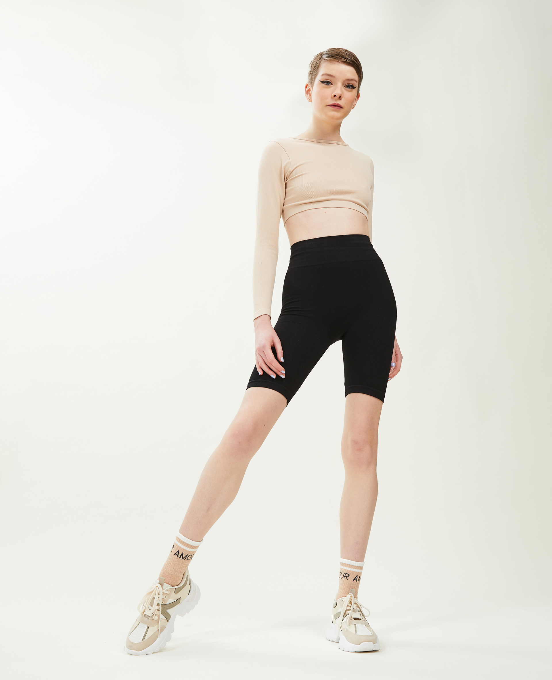 Cycliste sans couture noir - Pimkie