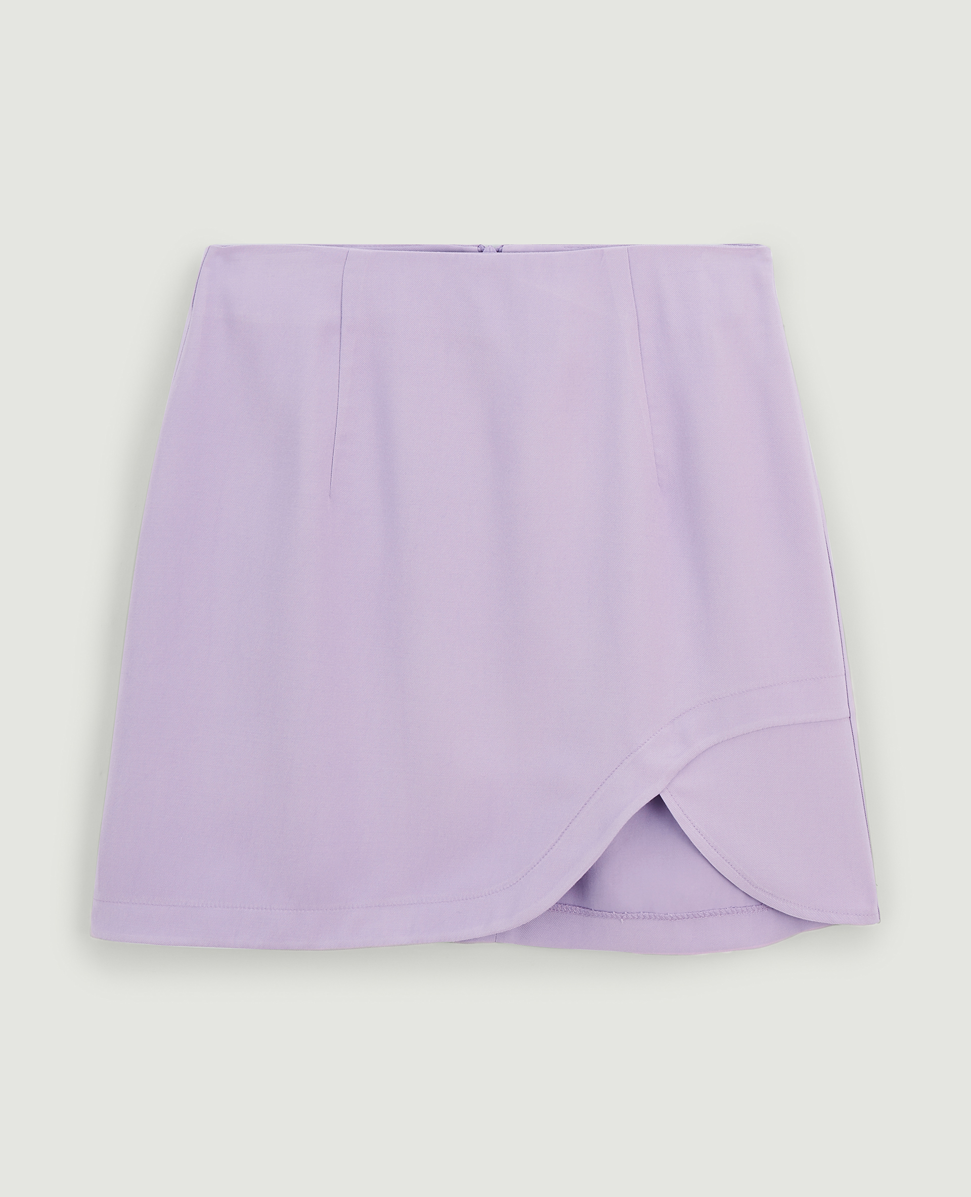 Jupe courte fente croisée lilas - Pimkie