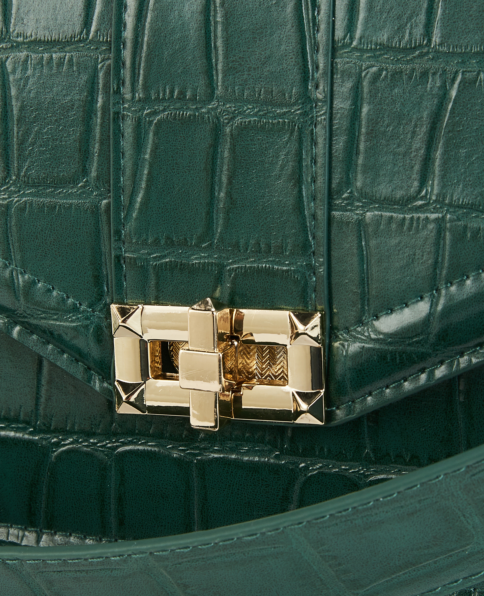 Sac boxy effet croco kaki - Pimkie