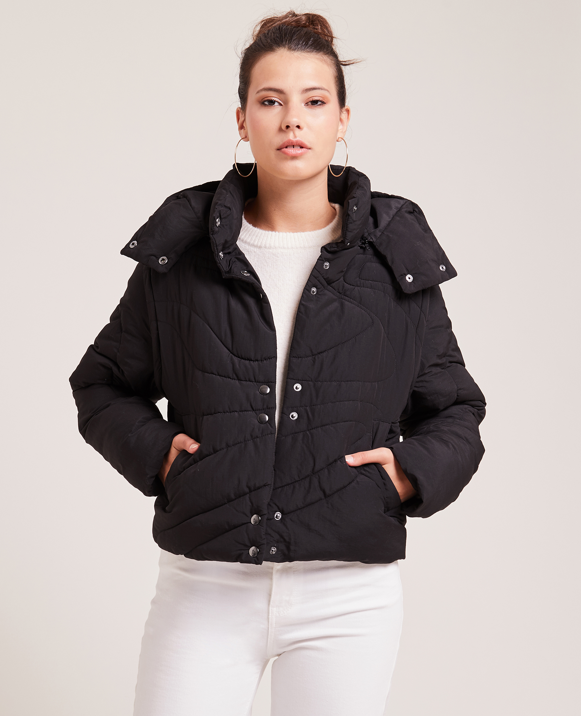 Doudoune matelassage wavy noir - Pimkie