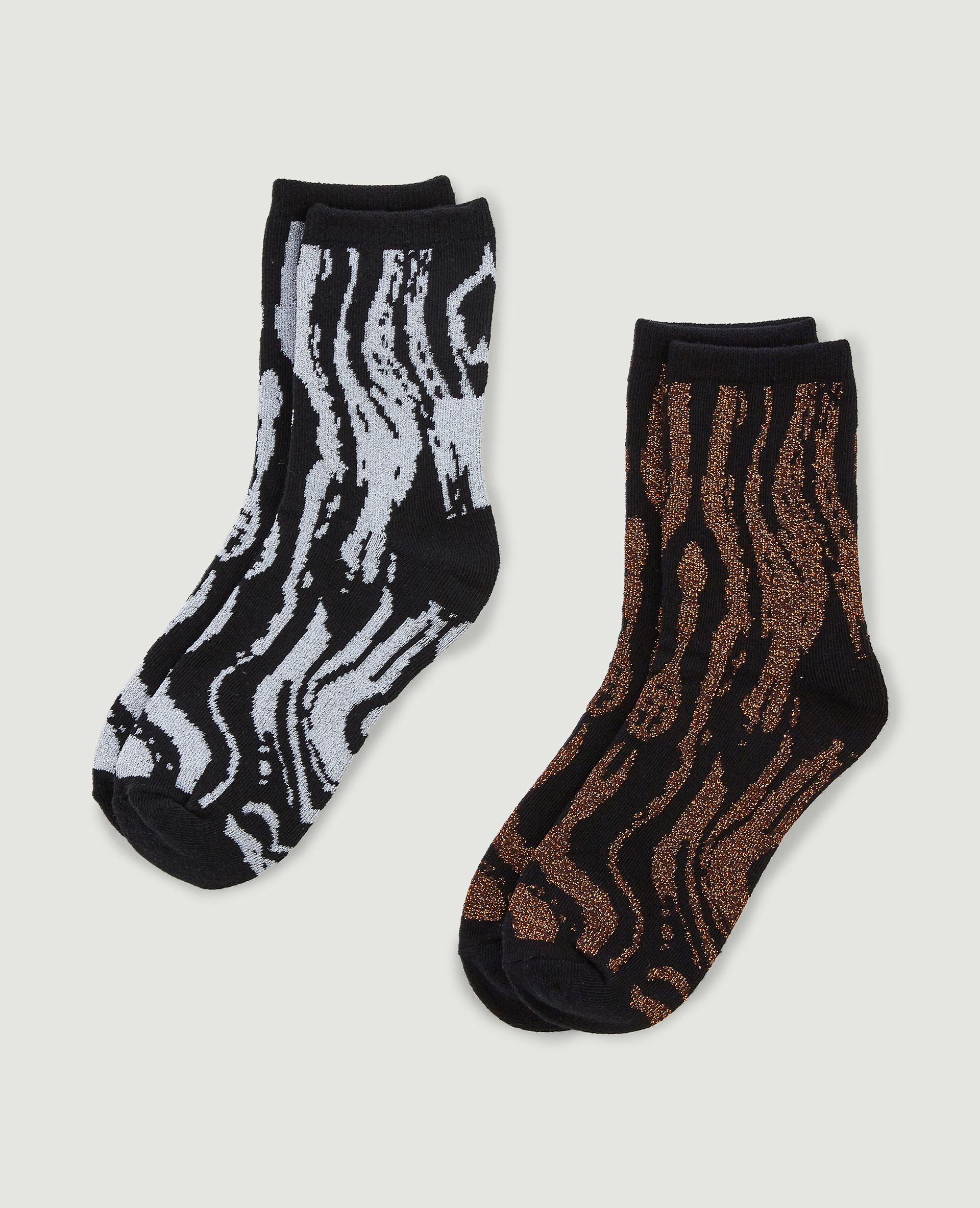 Lot de 2 paires de chaussettes beige - Pimkie