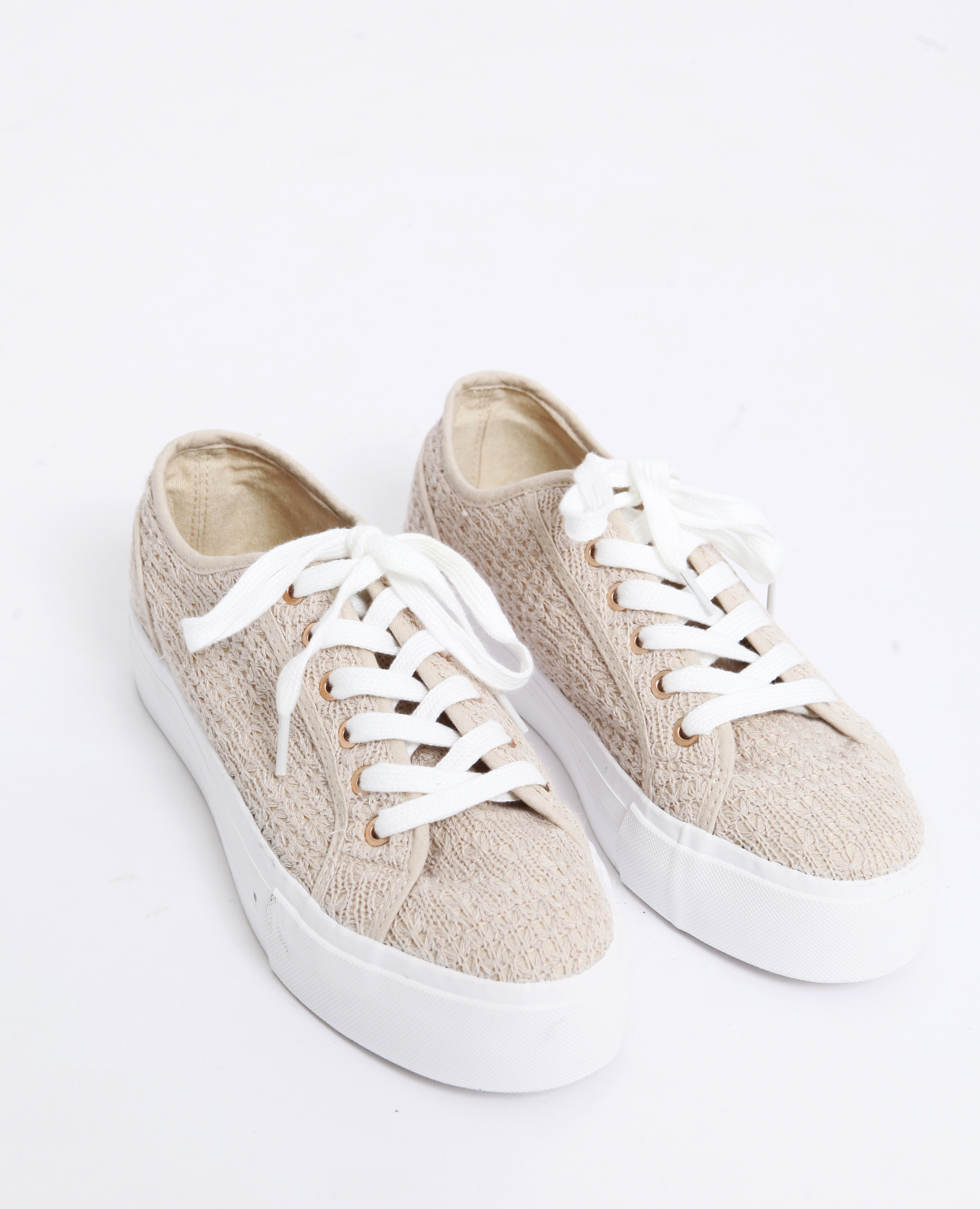 Baskets à semelle épaisse beige - Pimkie