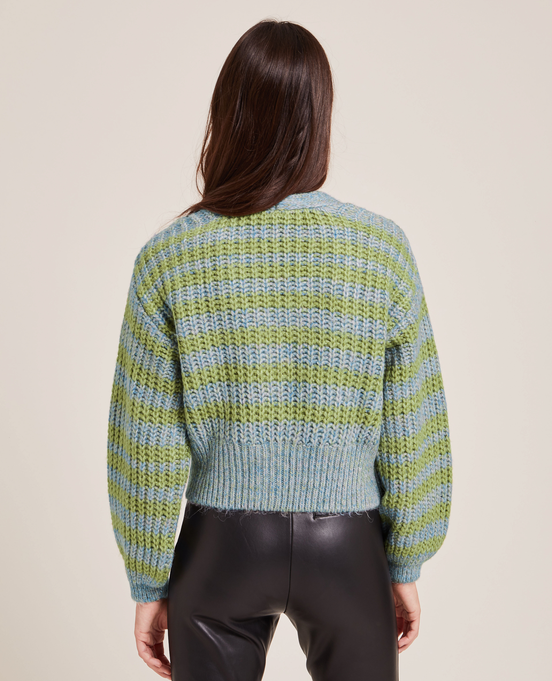 Gilet grosses mailles bleu - Pimkie