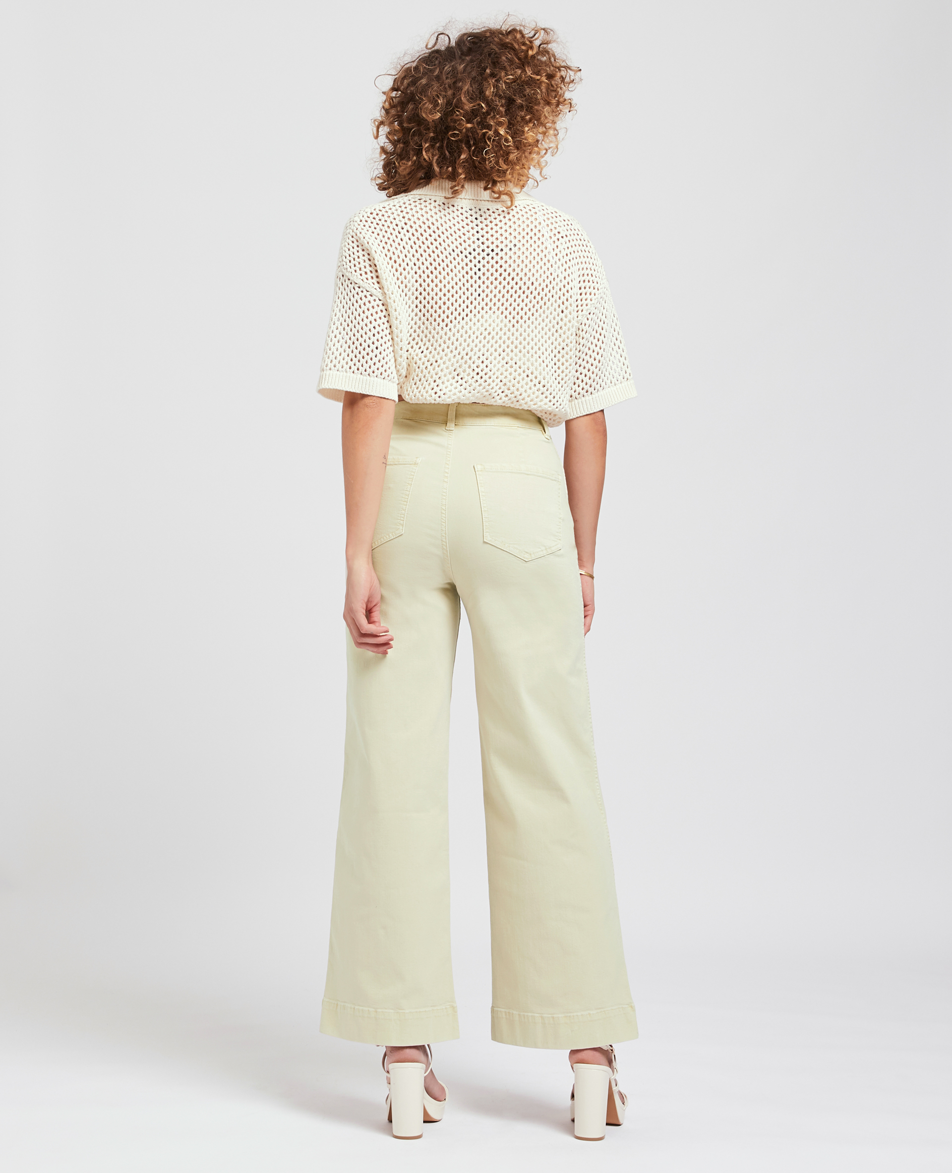 Jean wide taille haute écru - Pimkie