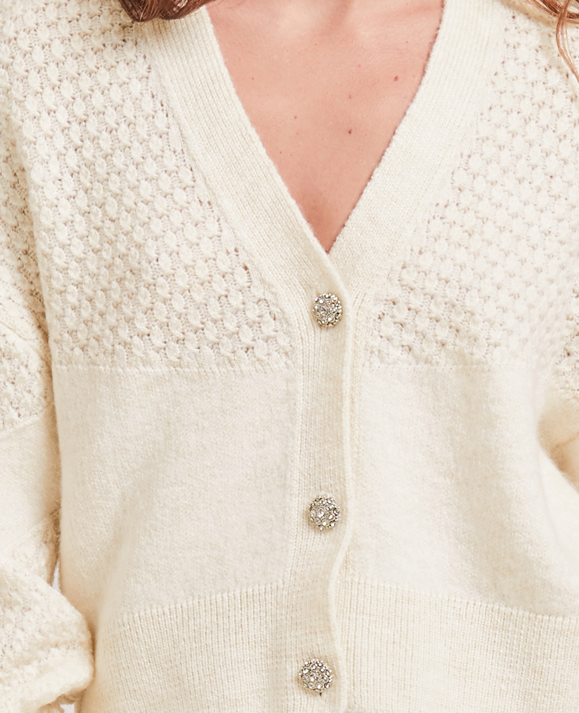 gilet blanc bouton strass