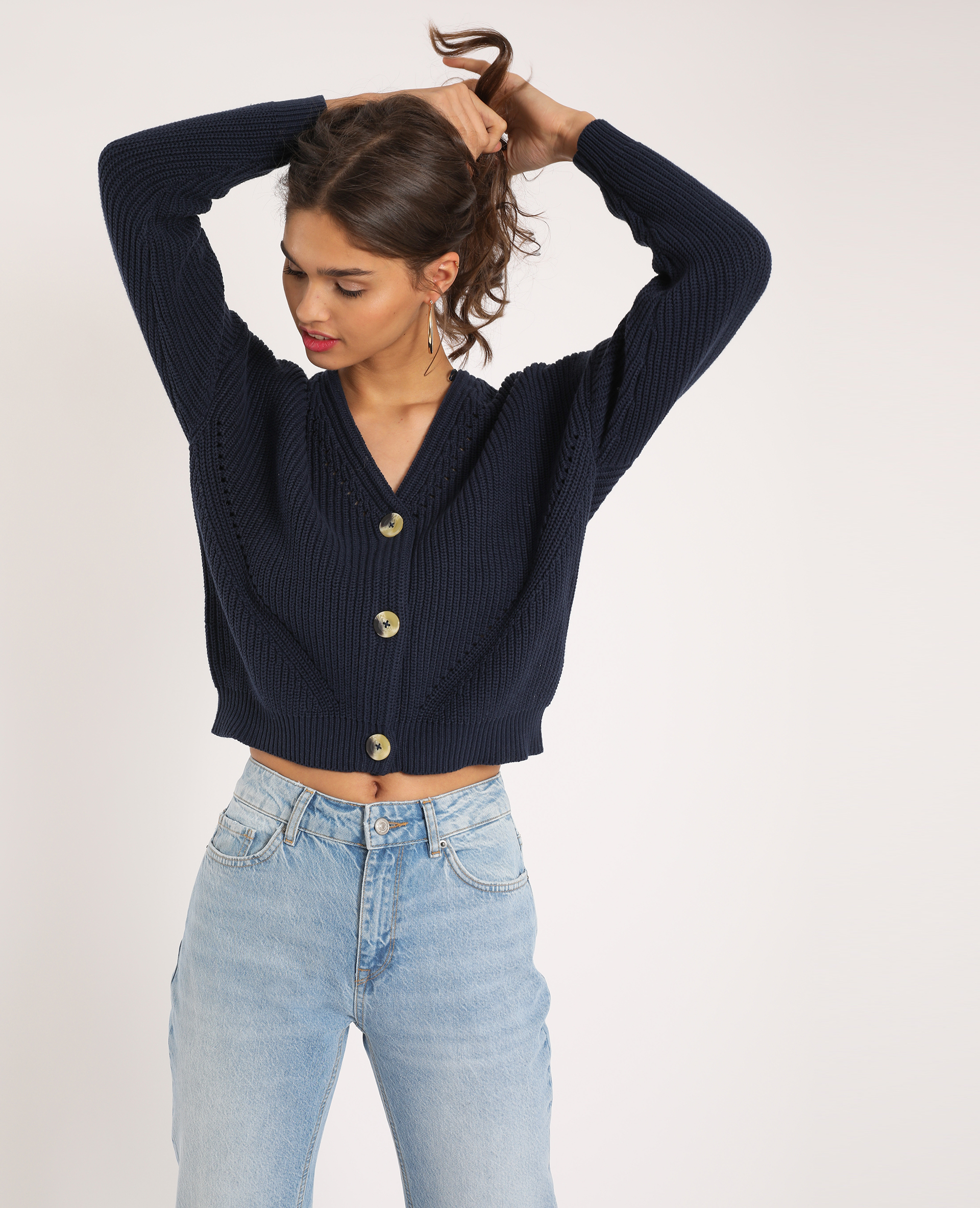 Gilet court boutonné outlet