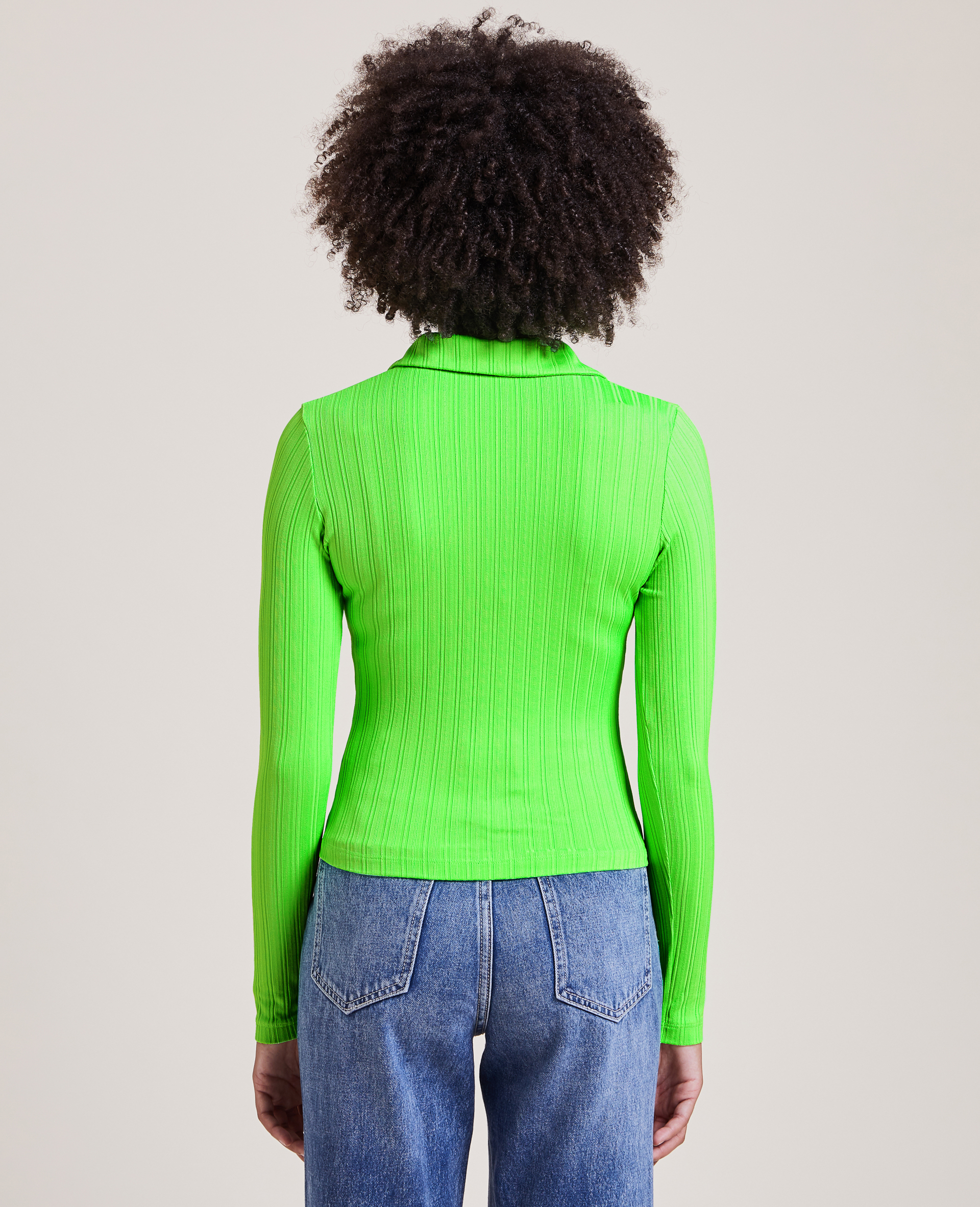 Chemisier en maille rayée vert - Pimkie
