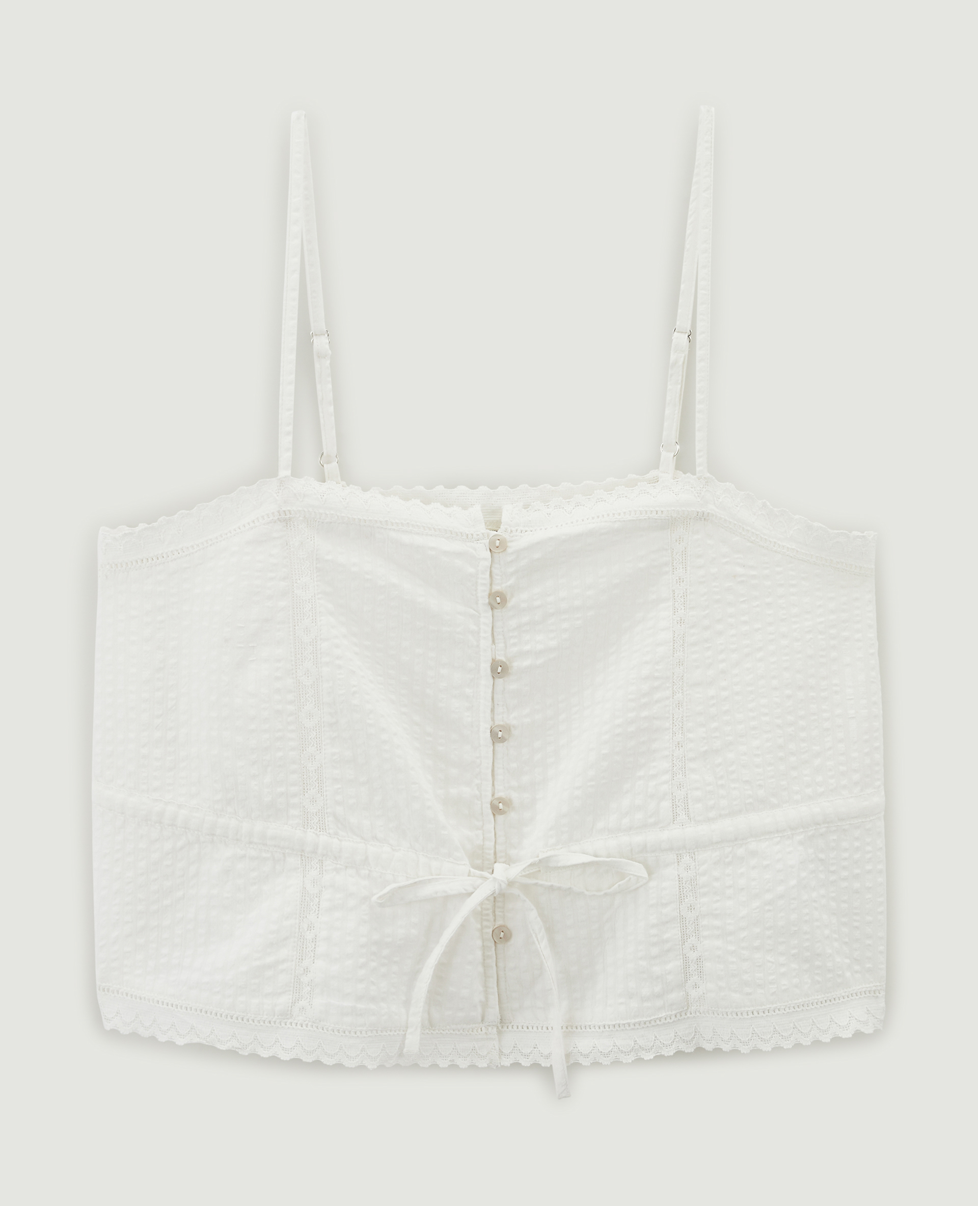 Top à bretelles dentelle blanc - Pimkie
