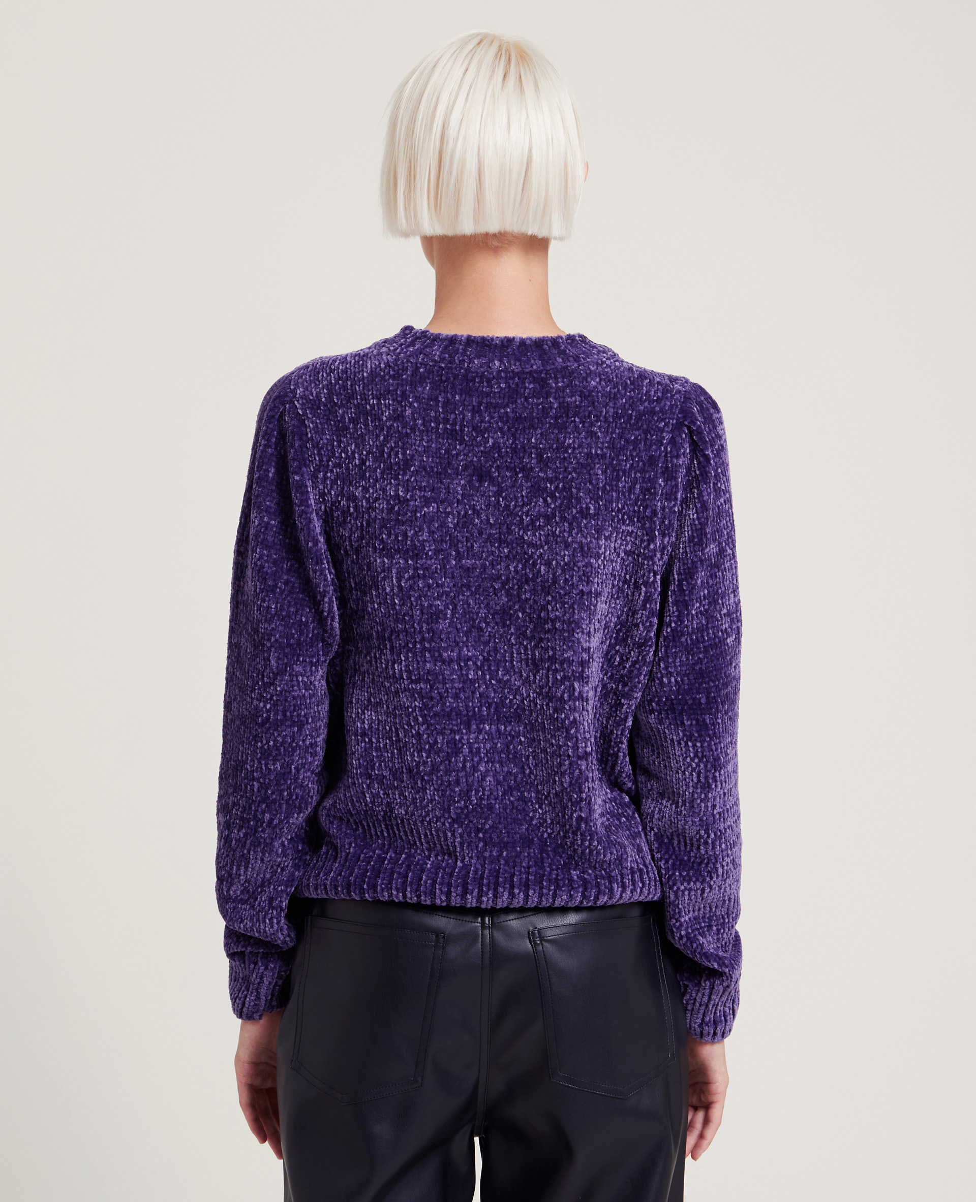 Pull en maille chenille violet - Pimkie