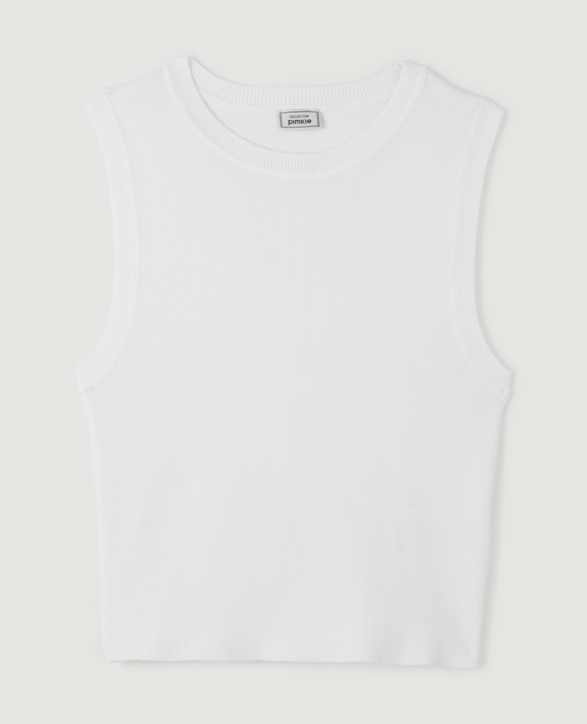 Débardeur court en maille blanc - Pimkie