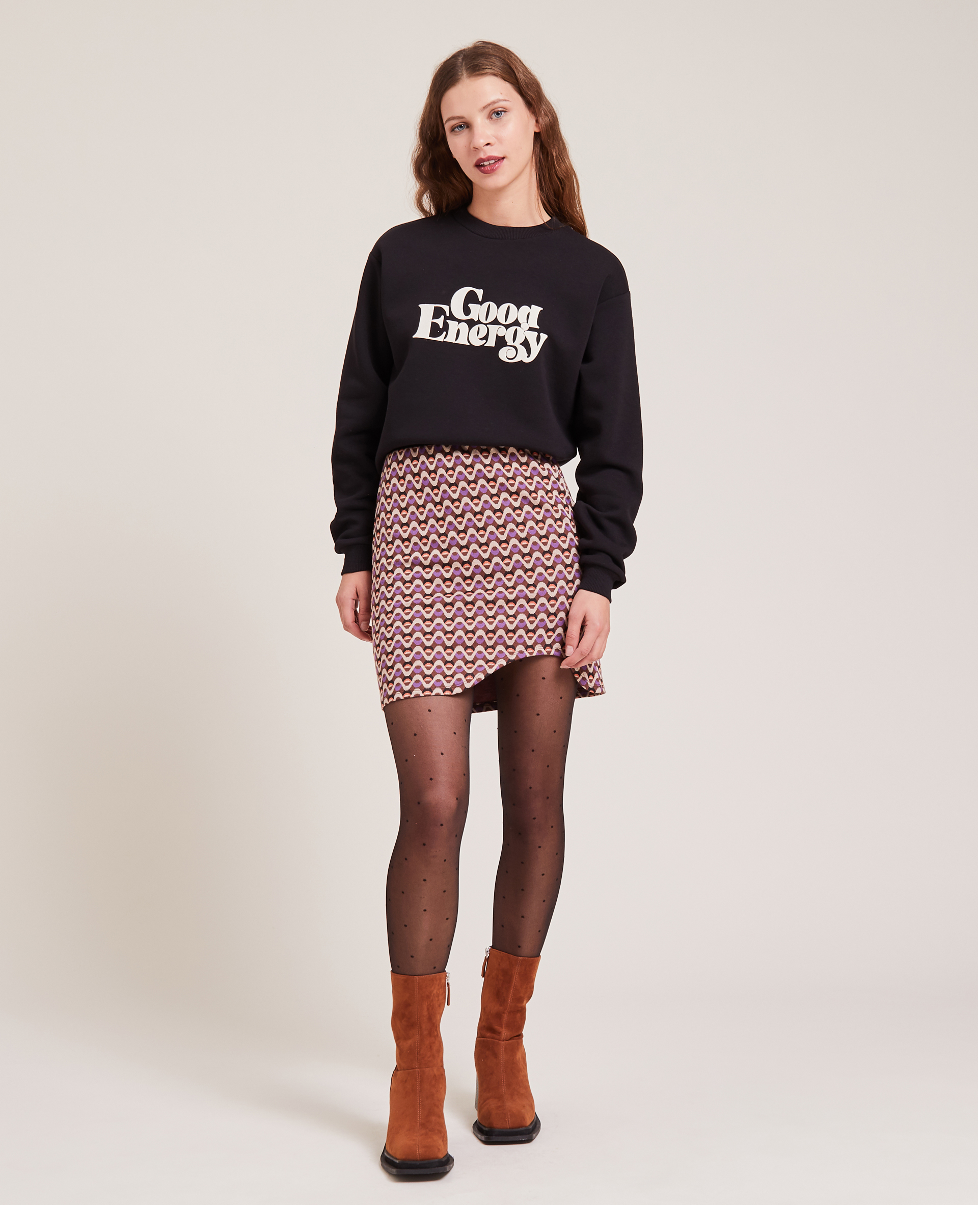 Jupe courte avec ouverture violet - Pimkie