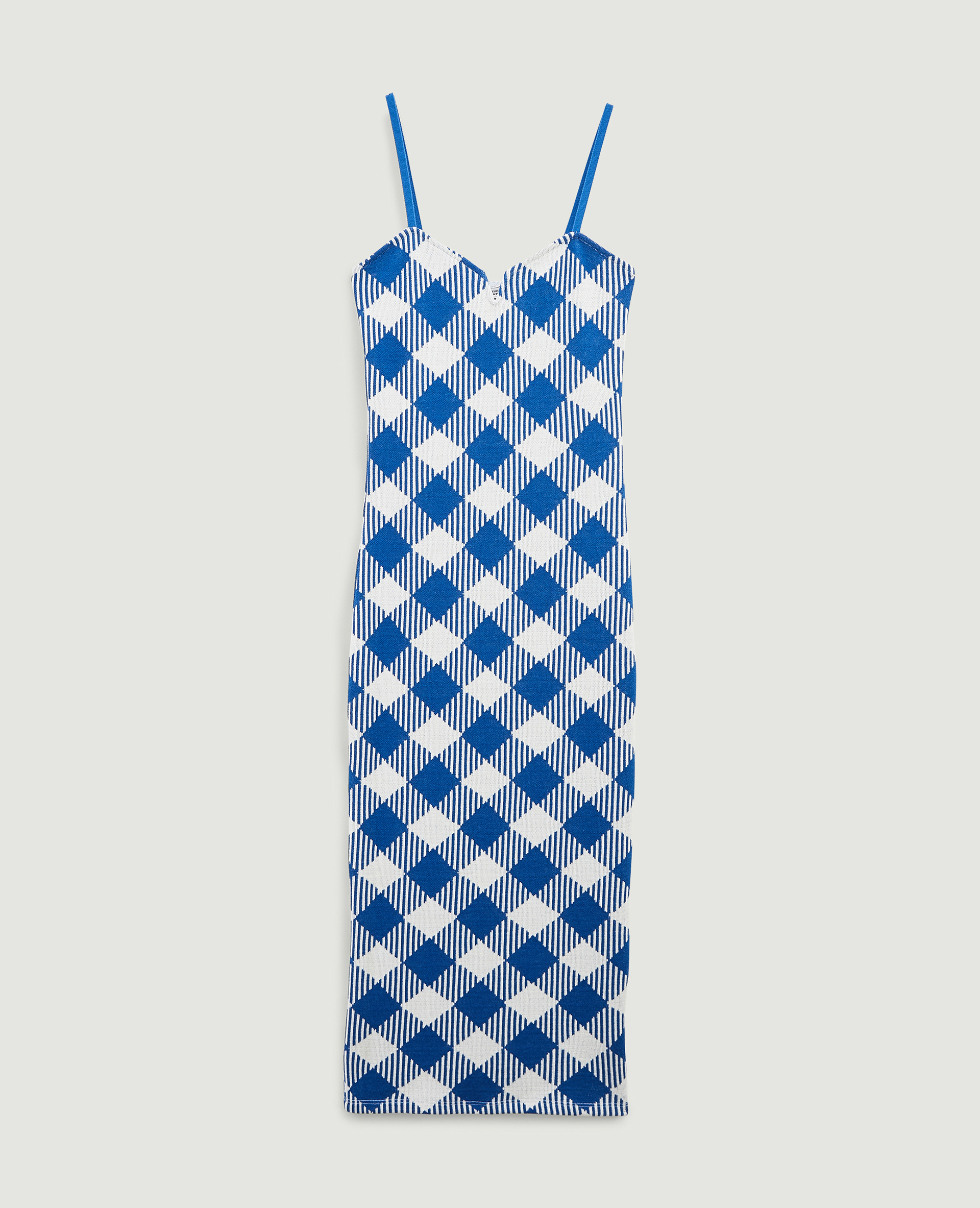 Robe longue en maille bleu - Pimkie