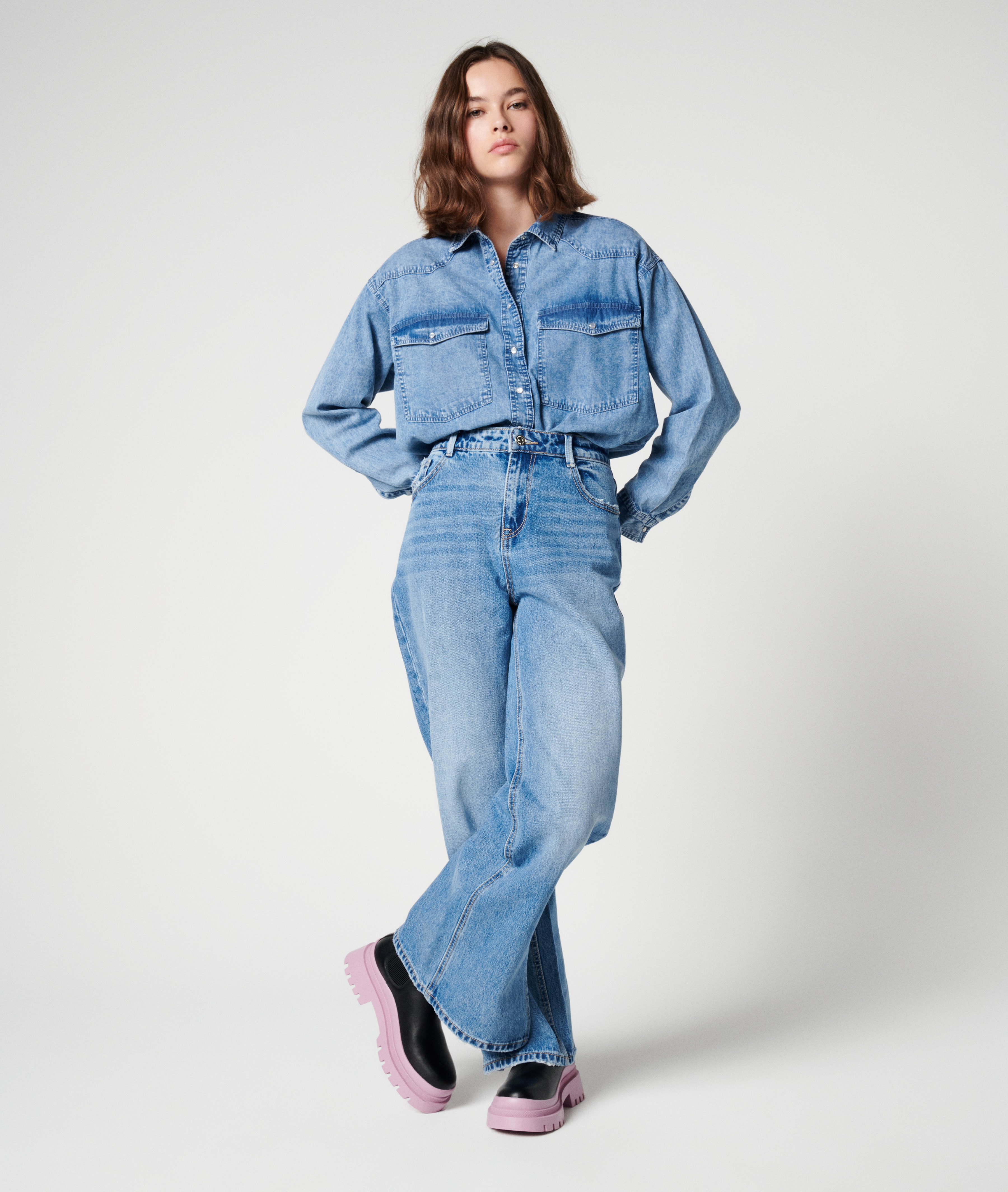 Jean baggy avec fentes Pimkie