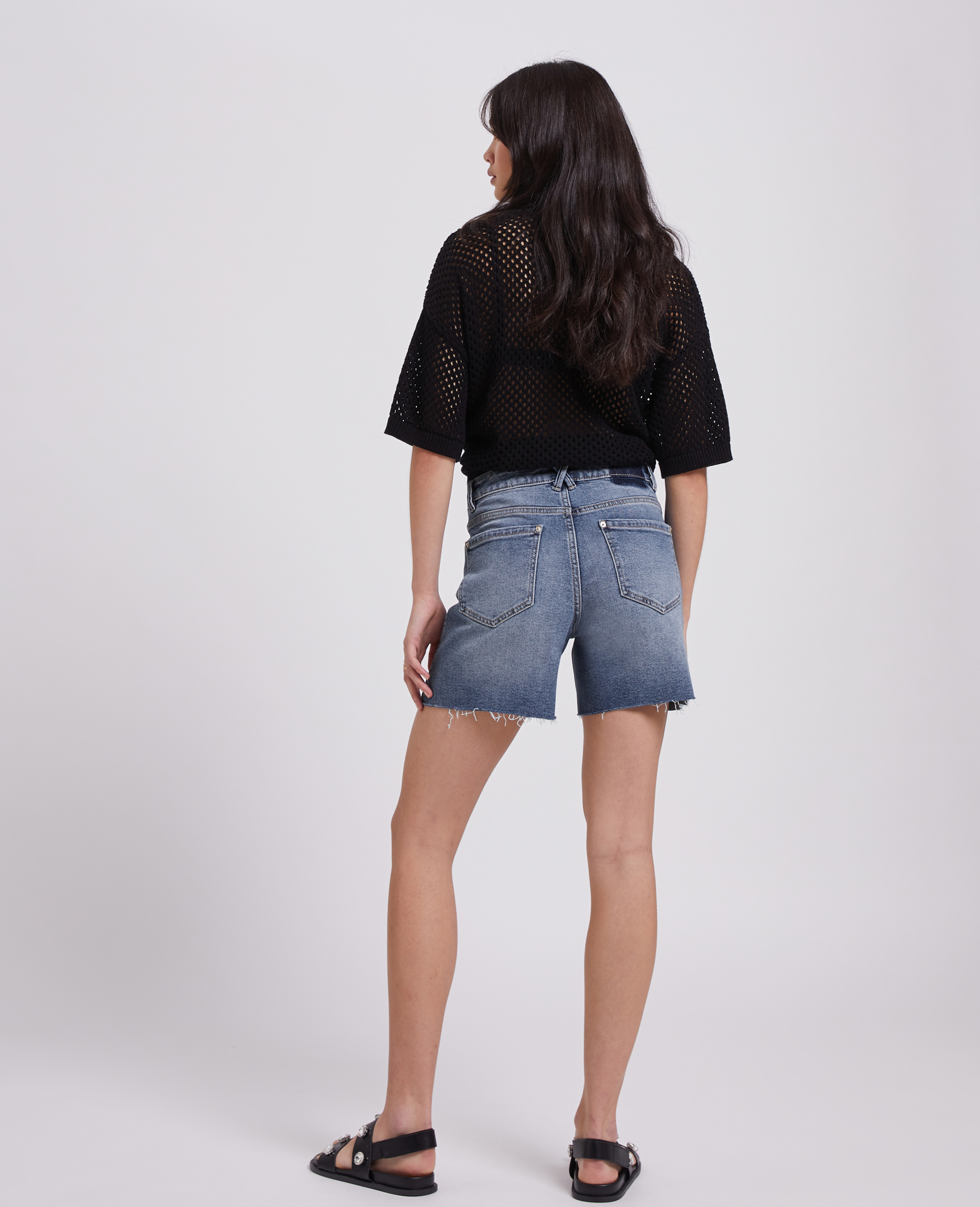 Bermuda en jean raw cut bleu denim - Pimkie