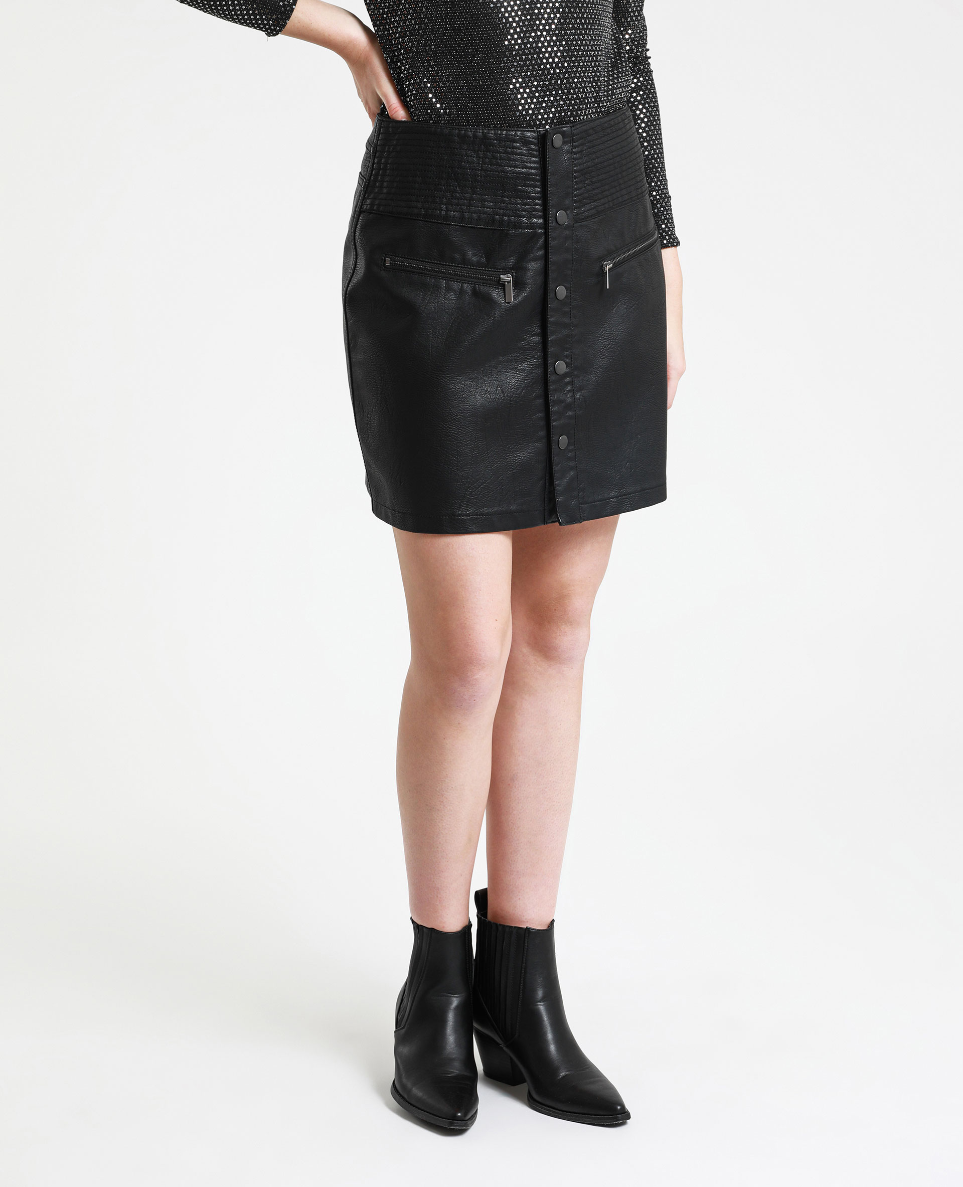 Jupe en faux cuir Pimkie