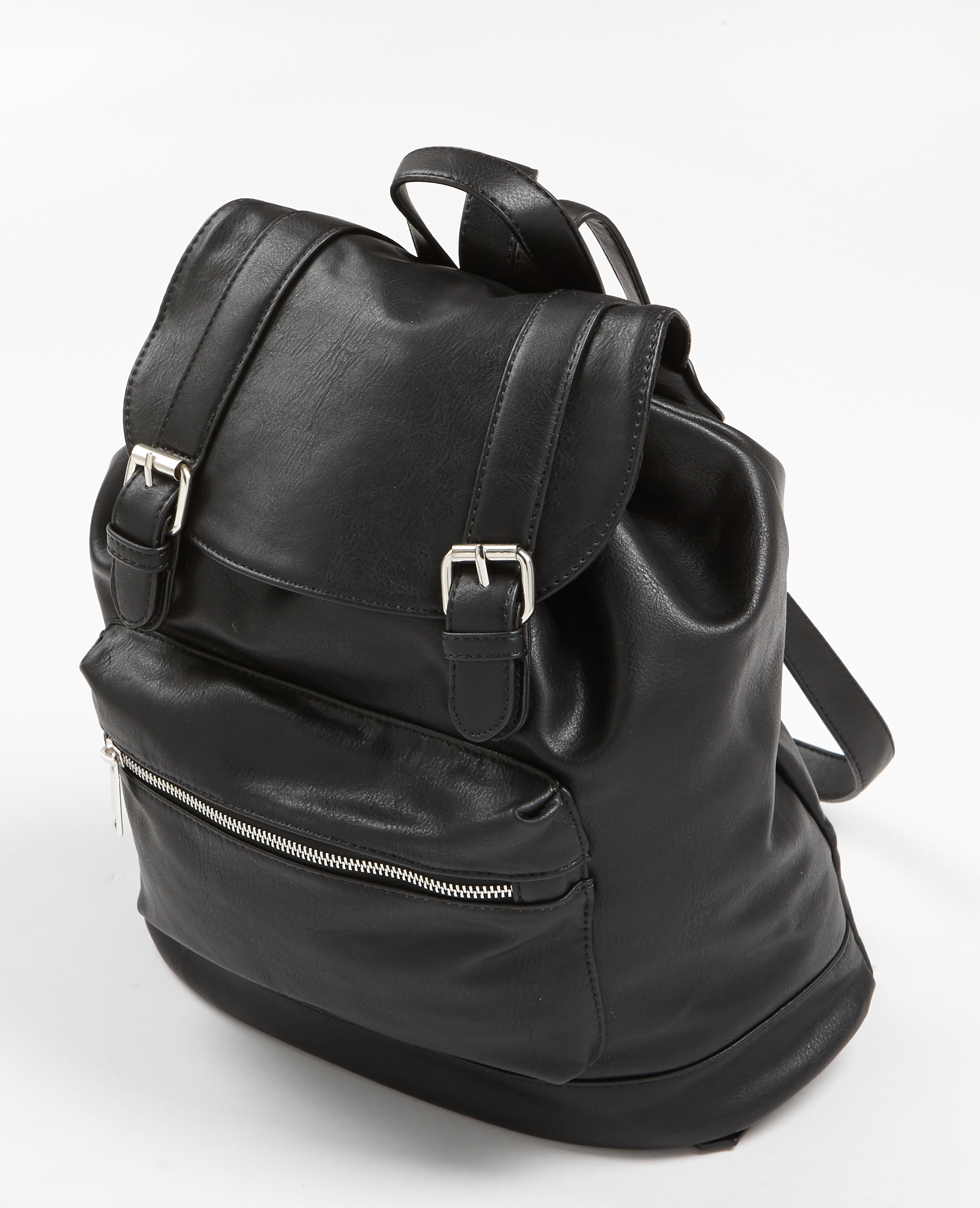sac a dos simili cuir noir