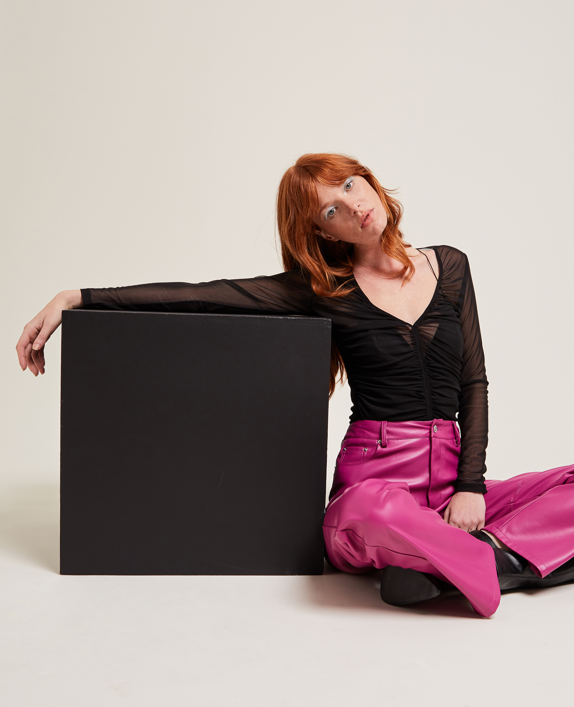 Top en maille micro-mesh noir - Pimkie