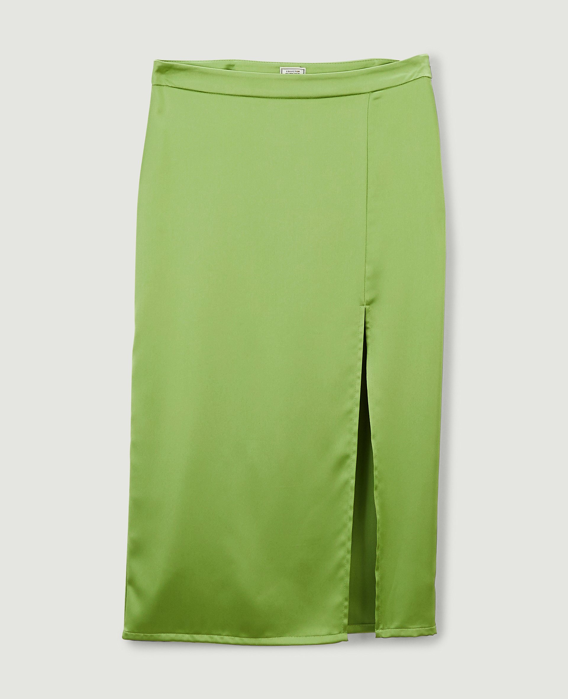 Jupe longue en satin vert - Pimkie
