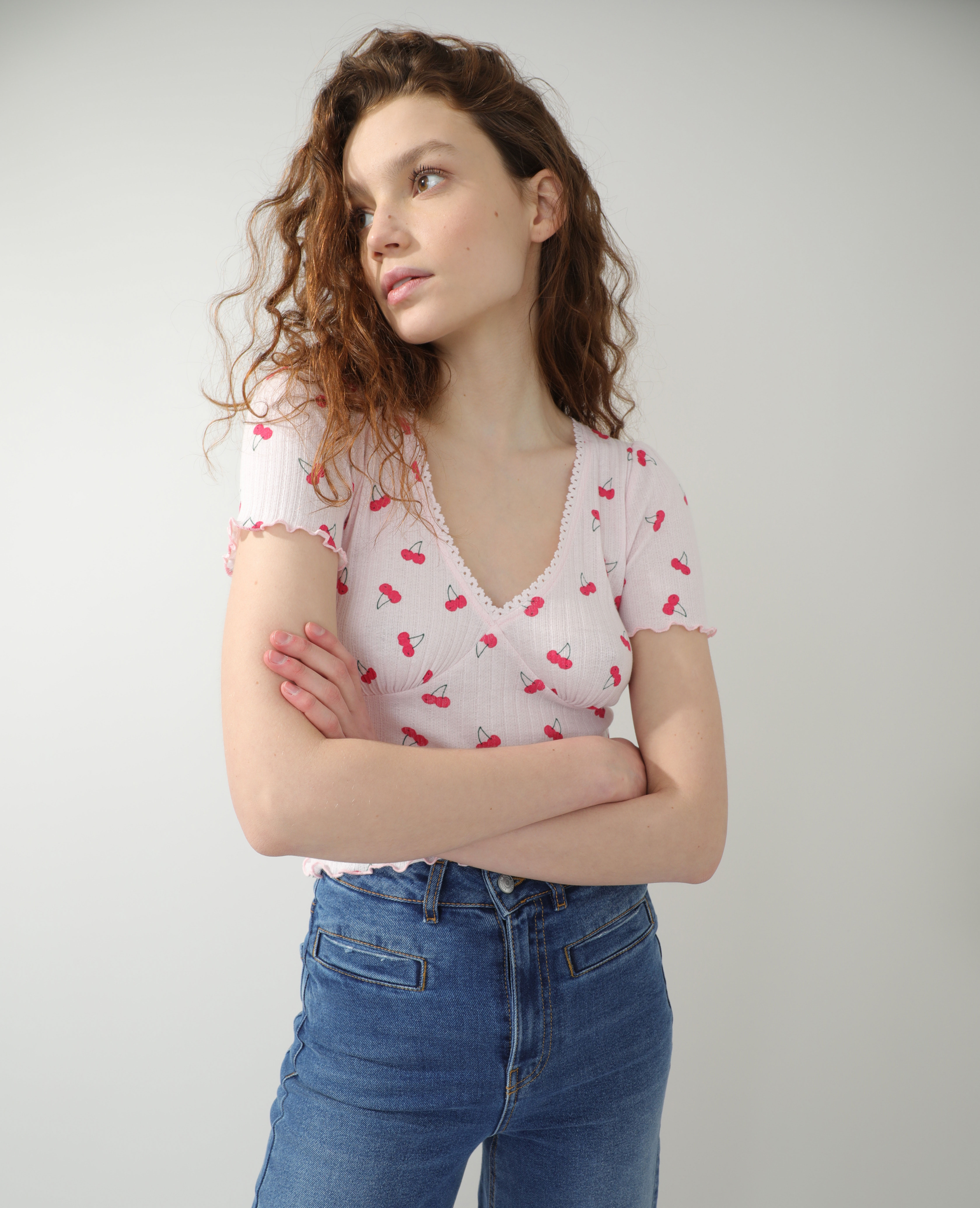 Tee shirt cerise sales