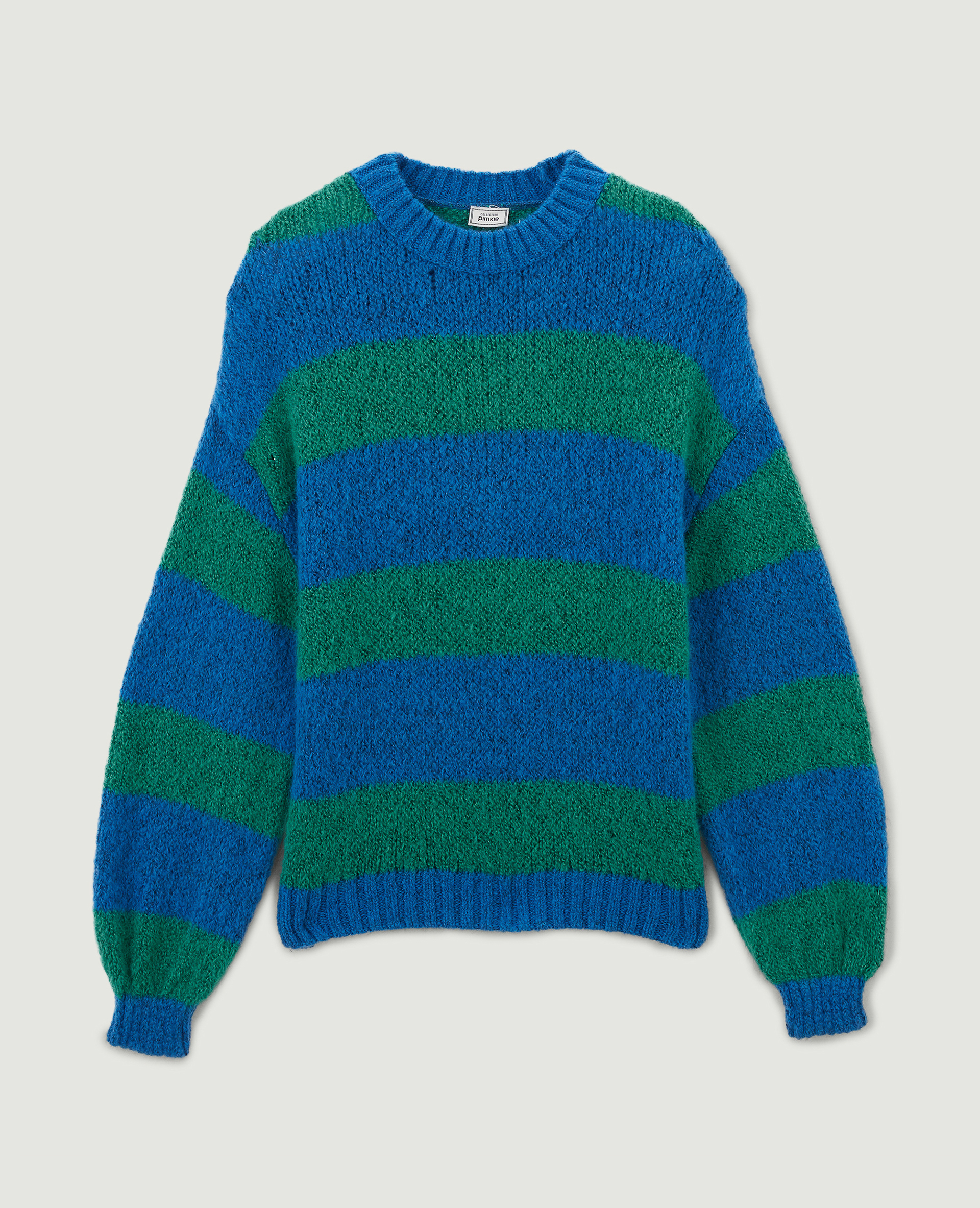 Pull col rond bleu - Pimkie