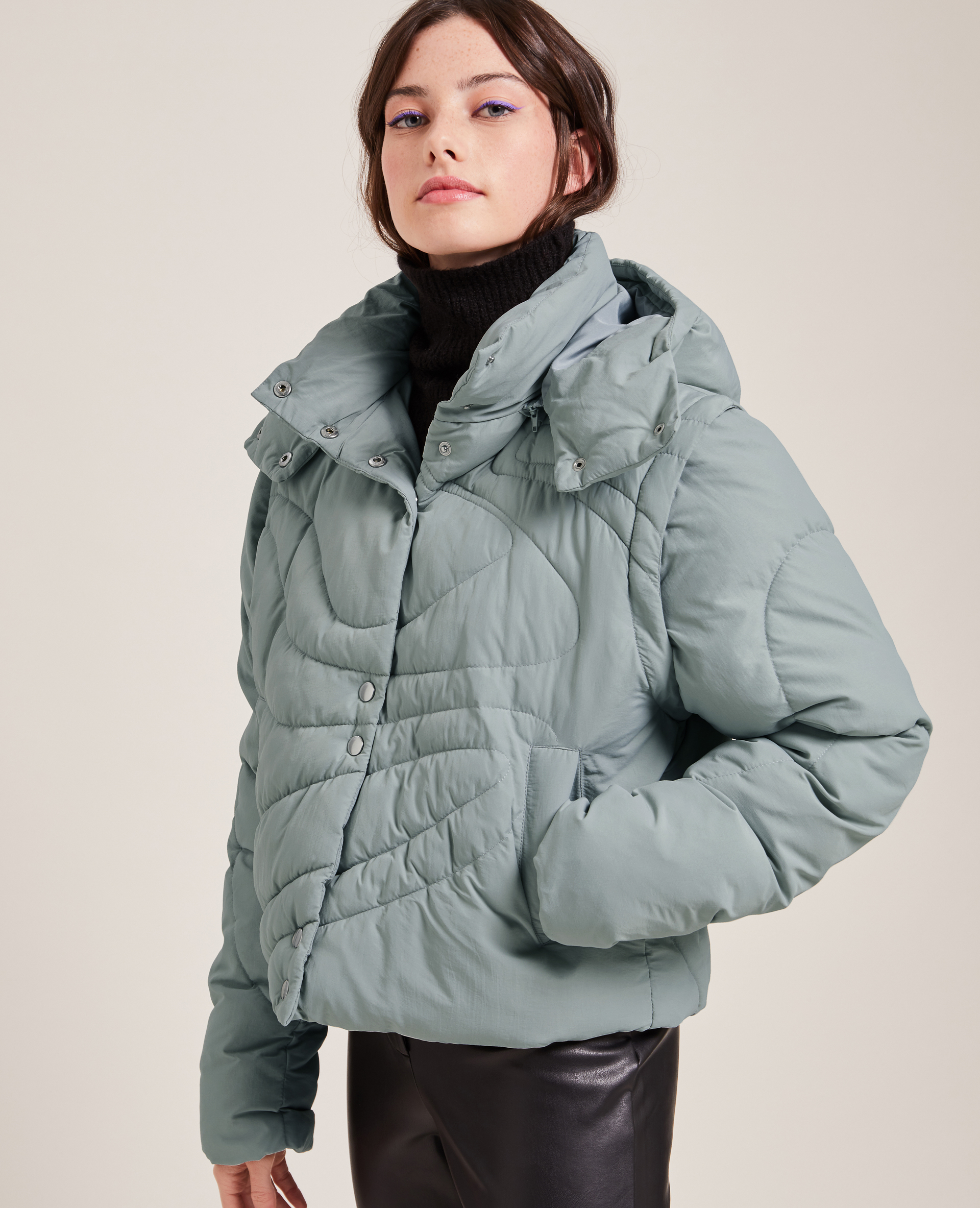 Doudoune matelassage wavy vert - Pimkie