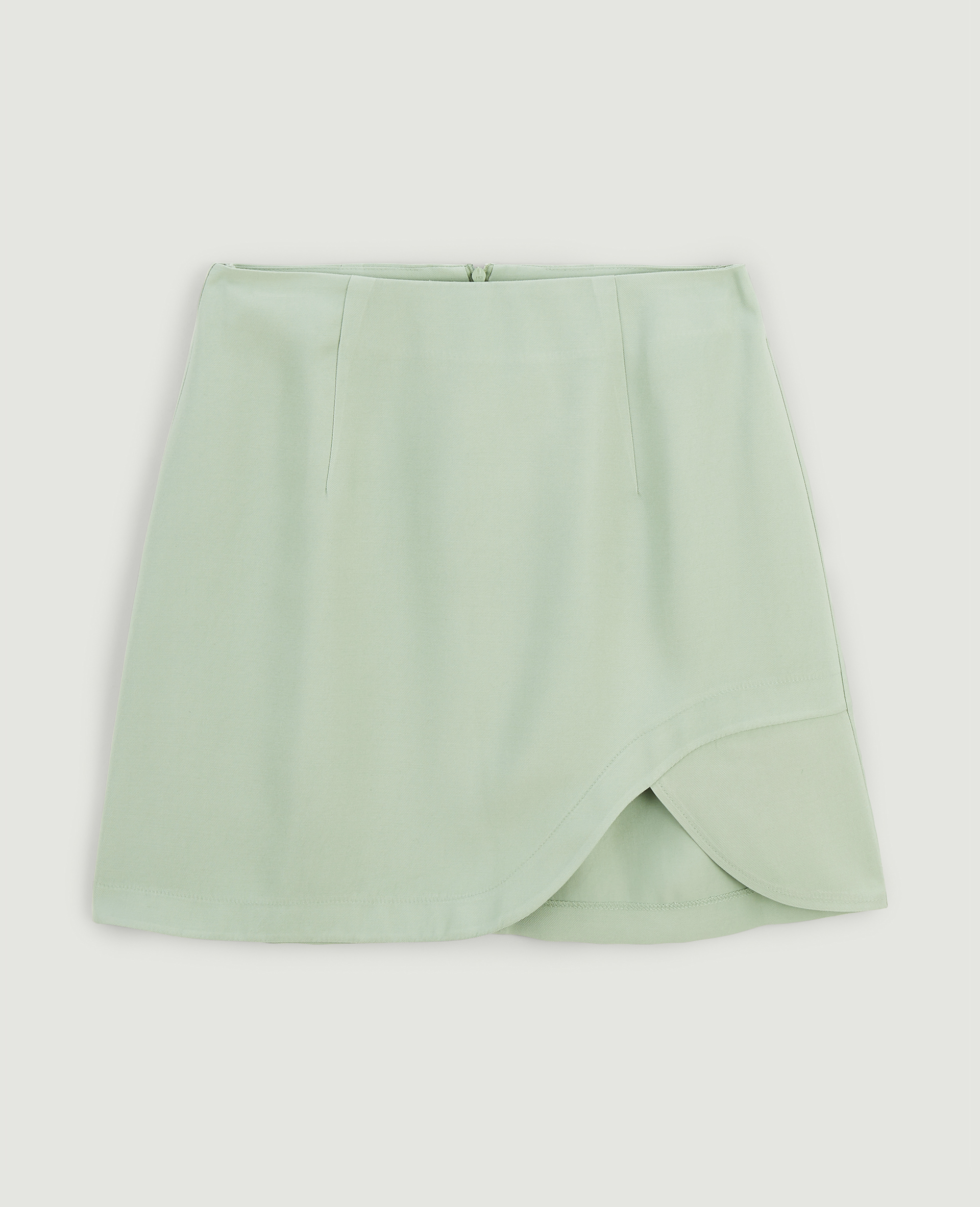 Jupe courte fente croisée vert - Pimkie