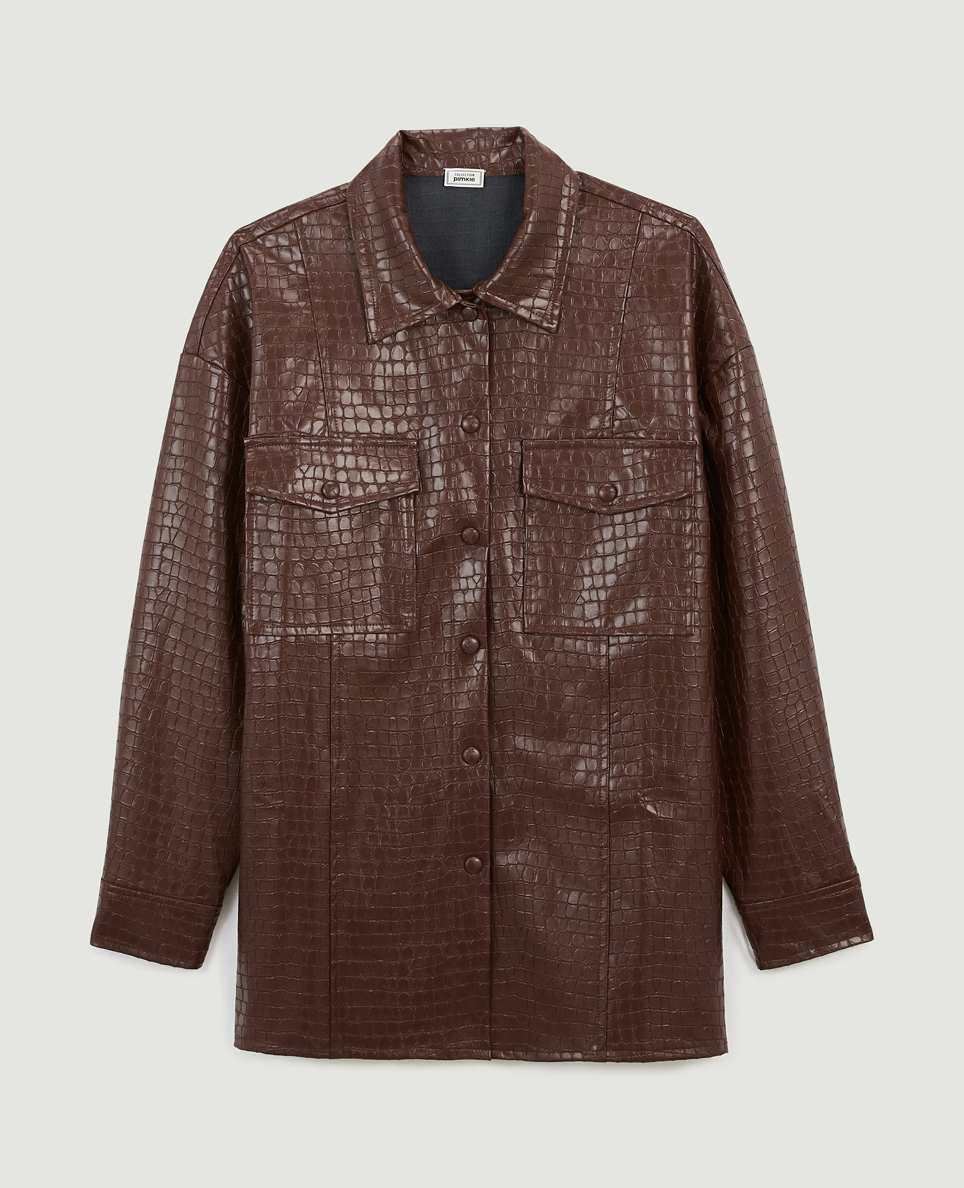 Surchemise effet croco marron - Pimkie