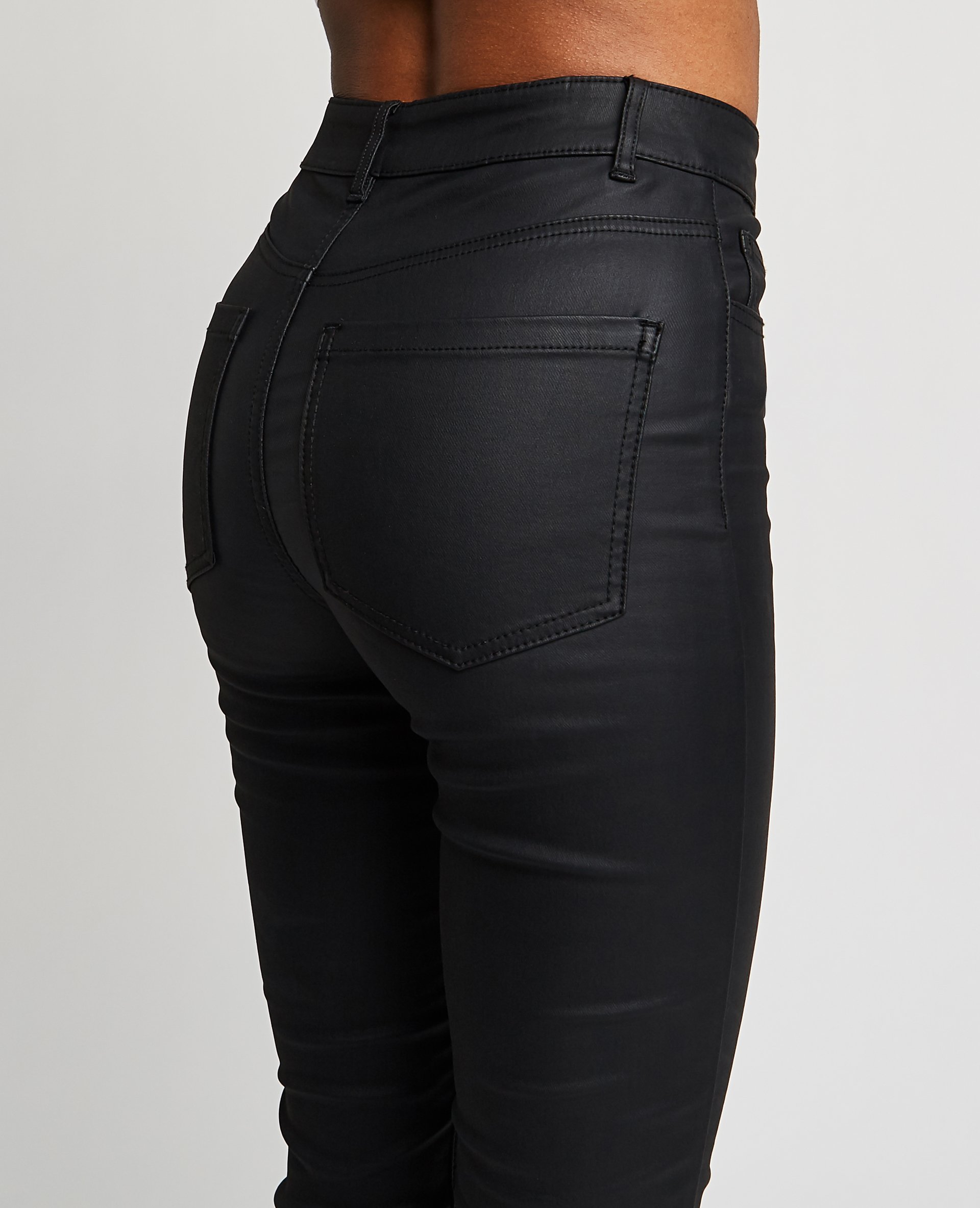 Jean femme enduit noir shop