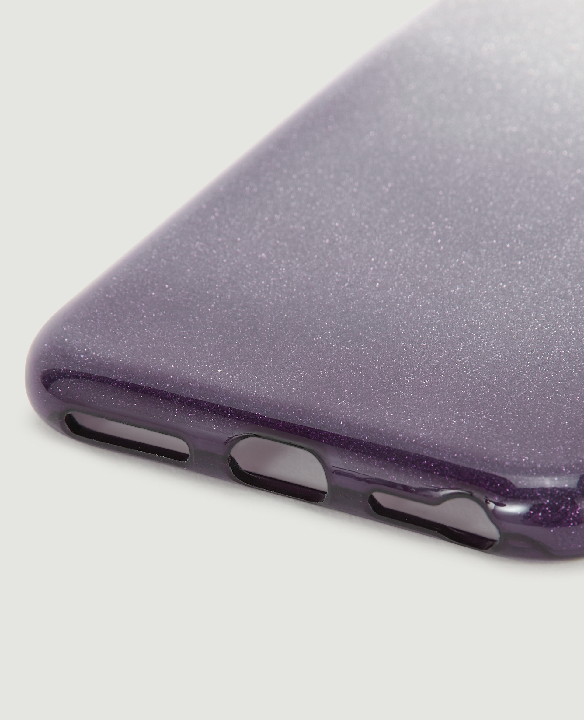 Coque de téléphone dégradé pailleté noir - Pimkie