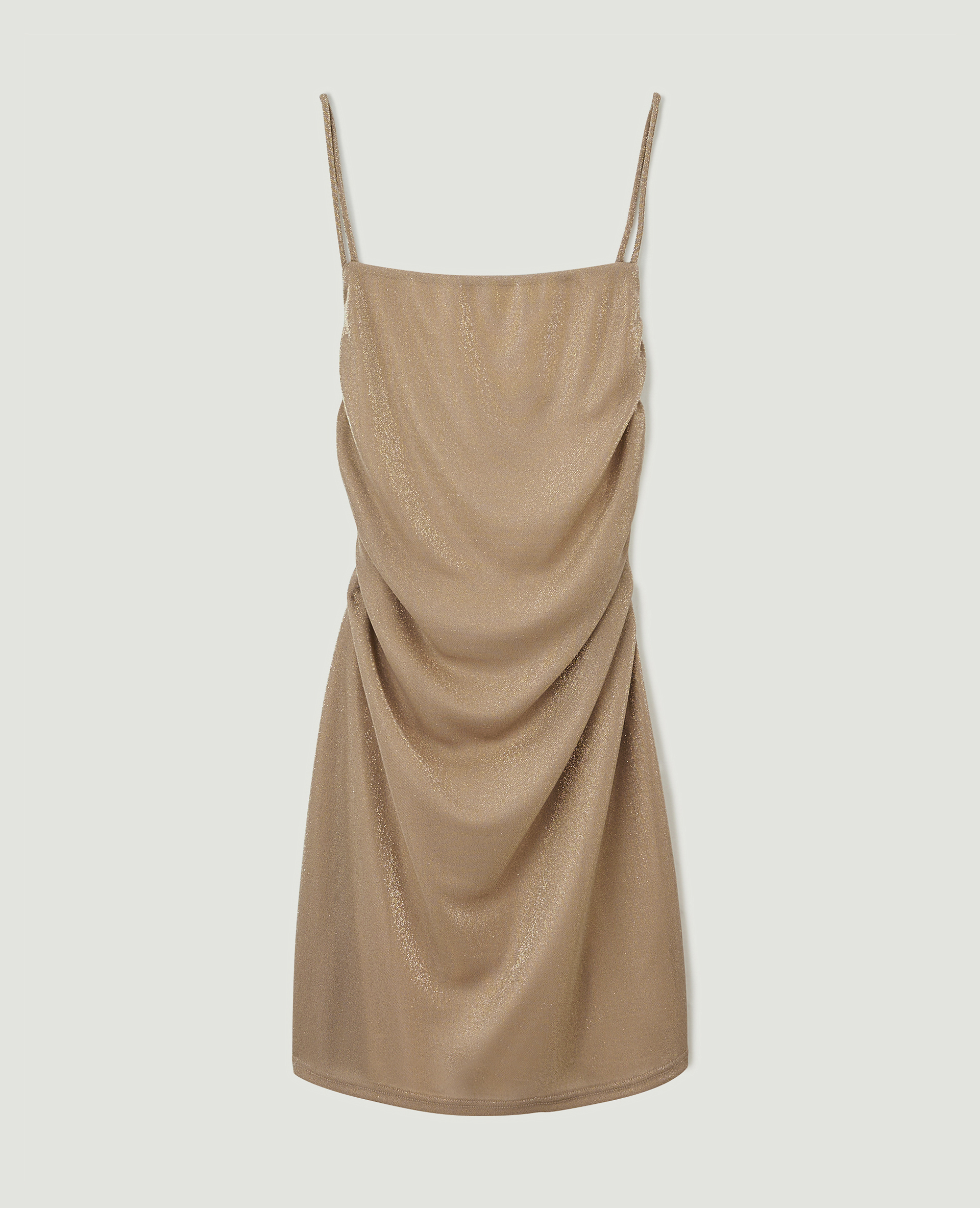 Robe courte dos-nu avec lurex sable - Pimkie