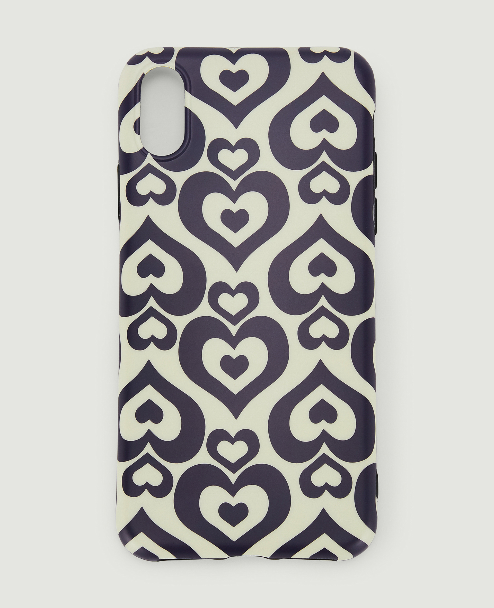 Coque iPhone "cœurs" blanc - Pimkie