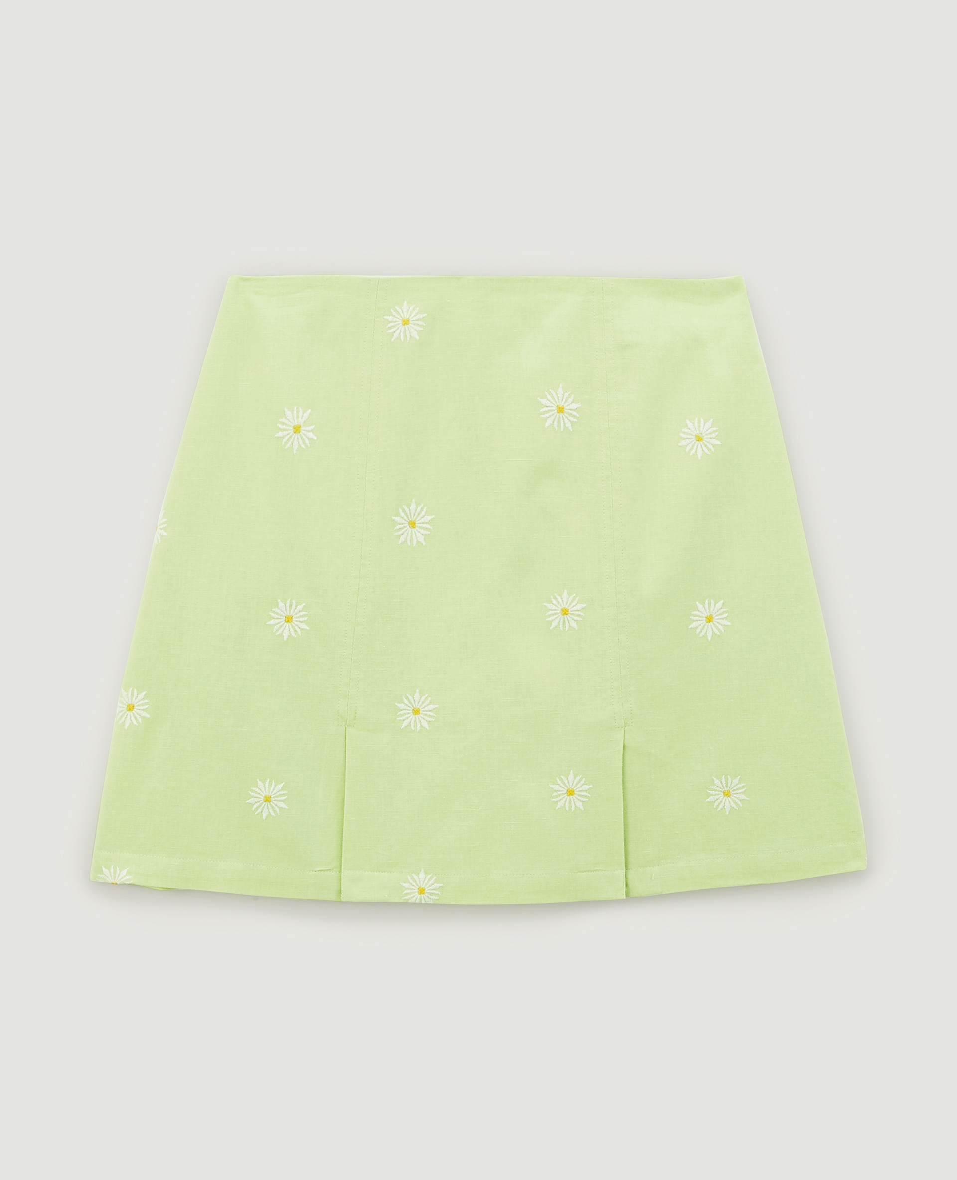 Jupe courte trapèze vert anis - Pimkie