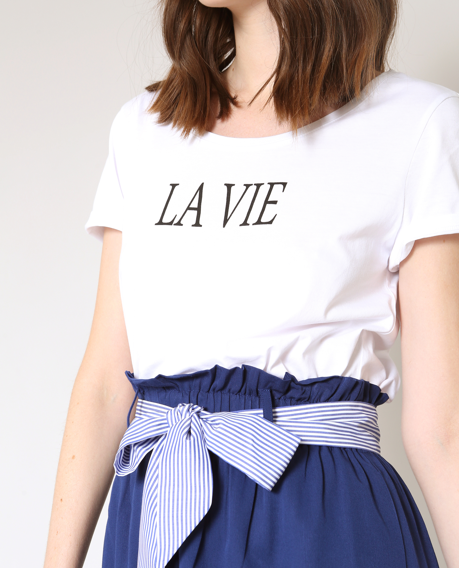 T-shirt La Vie blanc - Pimkie