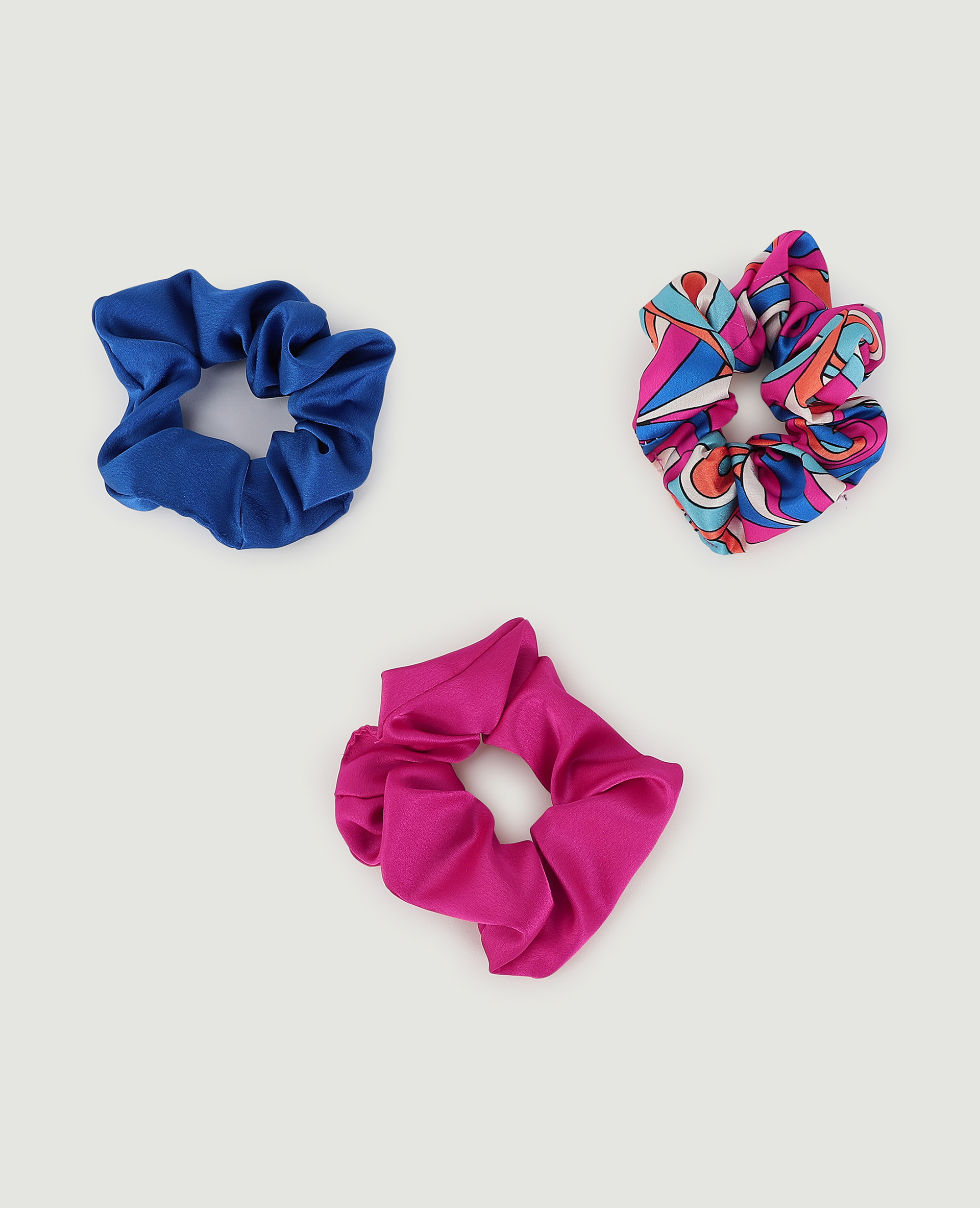 Lot de 3 chouchous satinés rose - Pimkie
