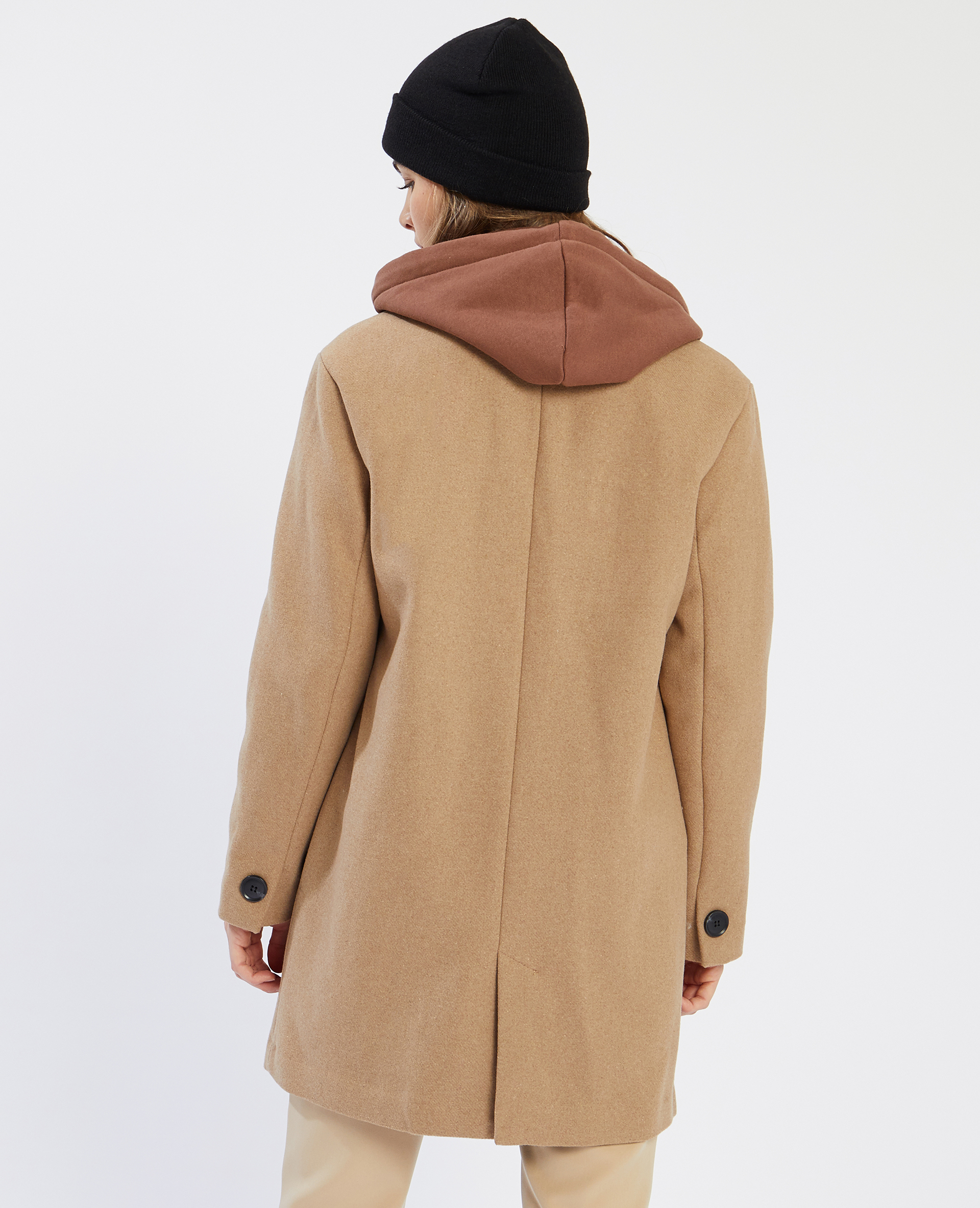 Manteau drap de laine camel - Pimkie