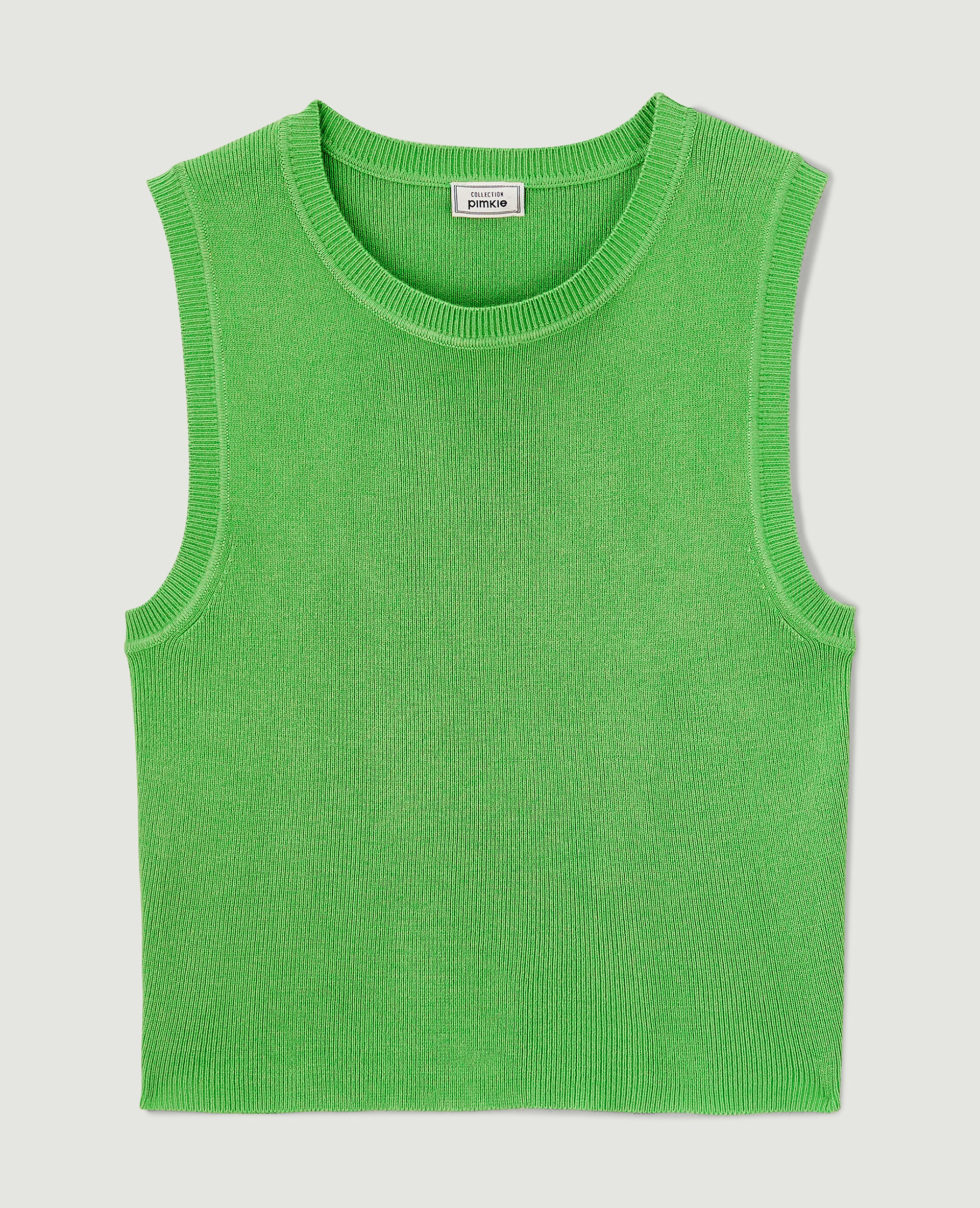 Débardeur court en maille vert - Pimkie