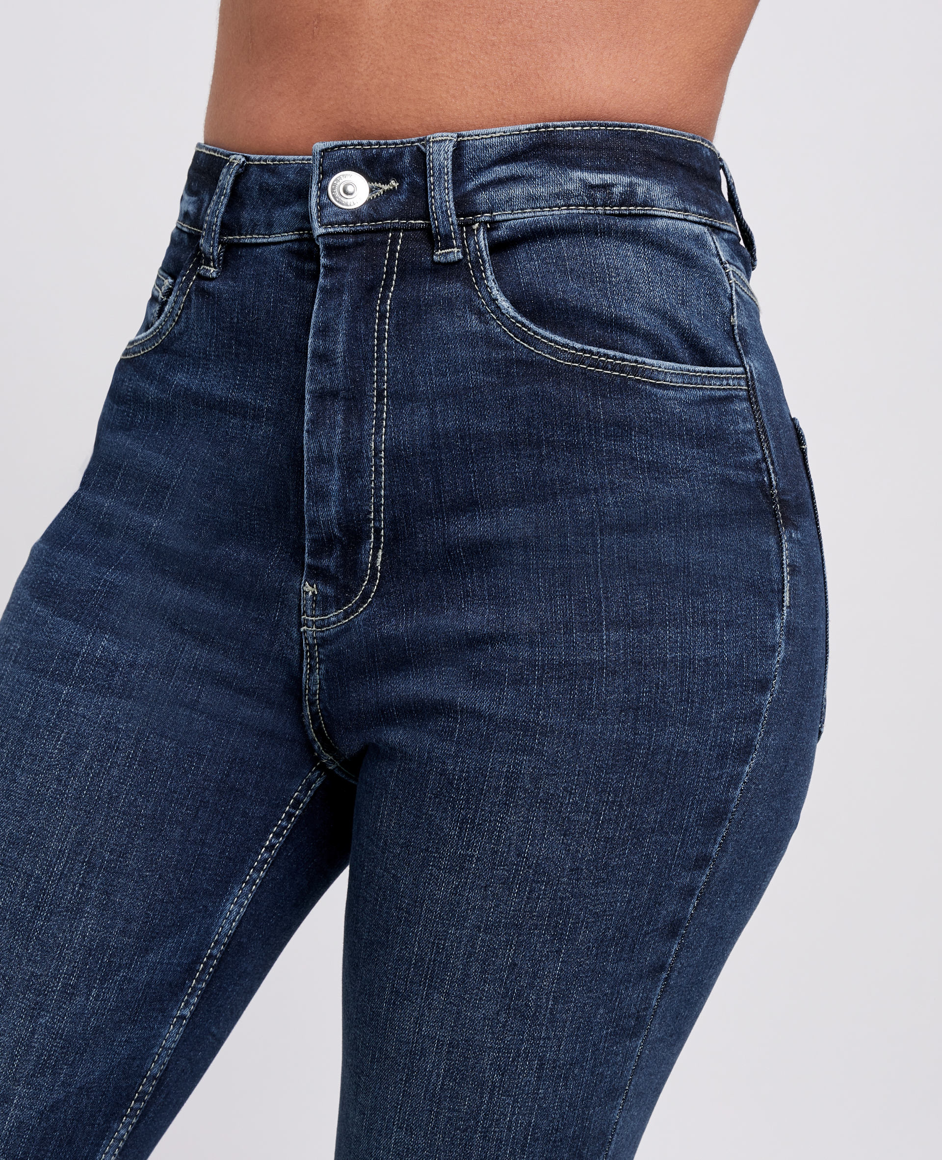 Jean skinny taille haute bleu brut - Pimkie
