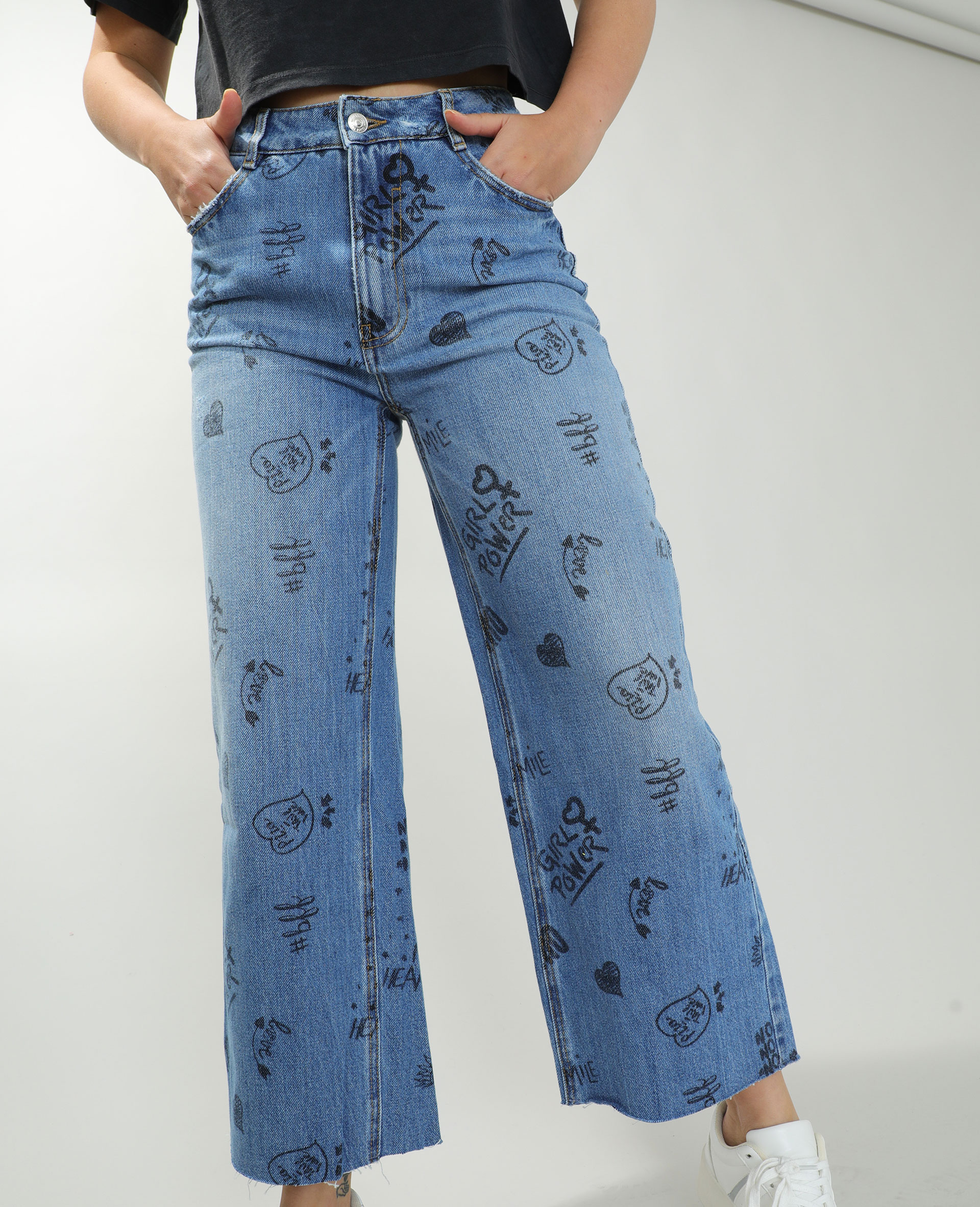 Jean avec ecriture femme clearance