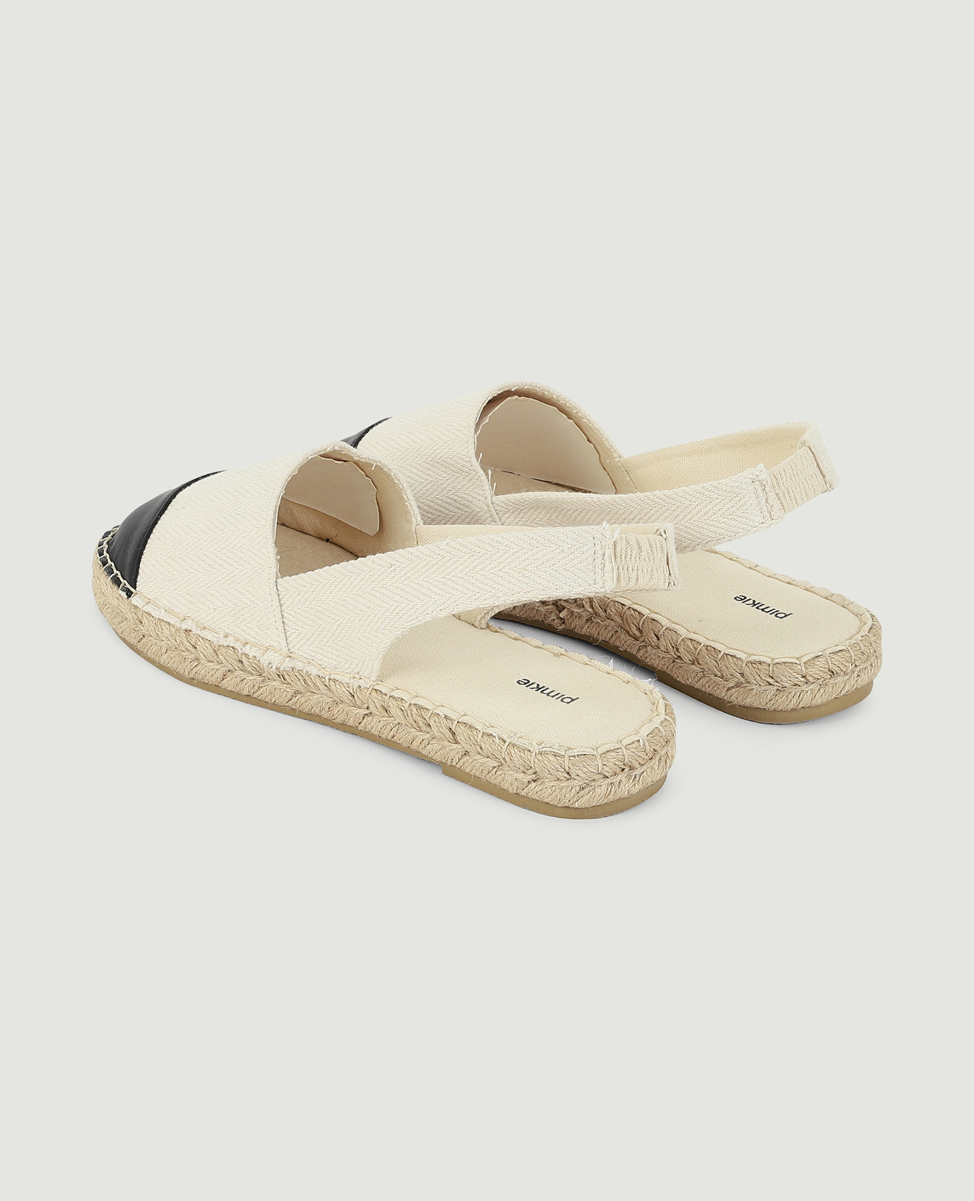 Sandales espadrilles avec bout simili blanc - Pimkie